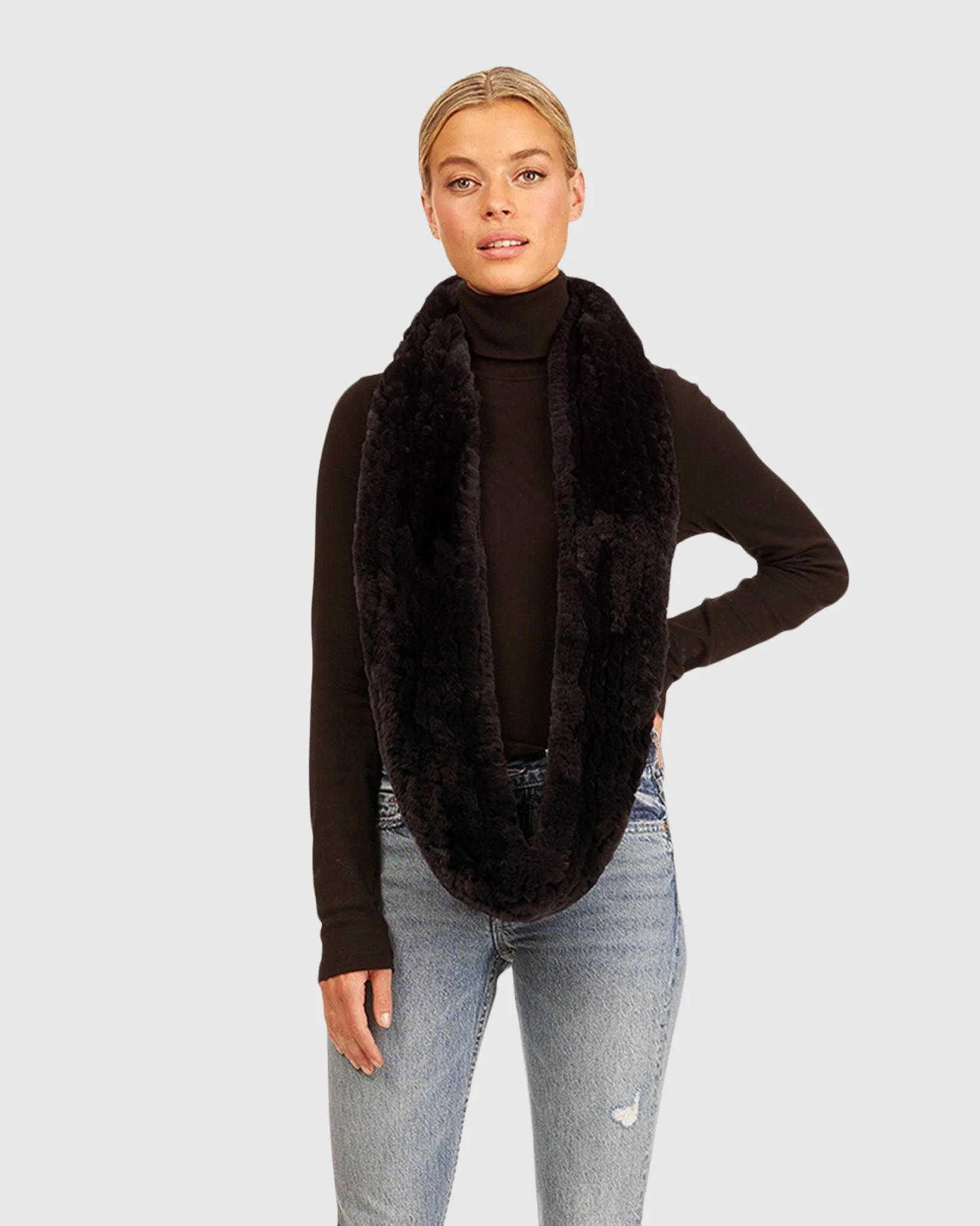 KNIT REX RABBIT INFINITY SCARF - Image 8