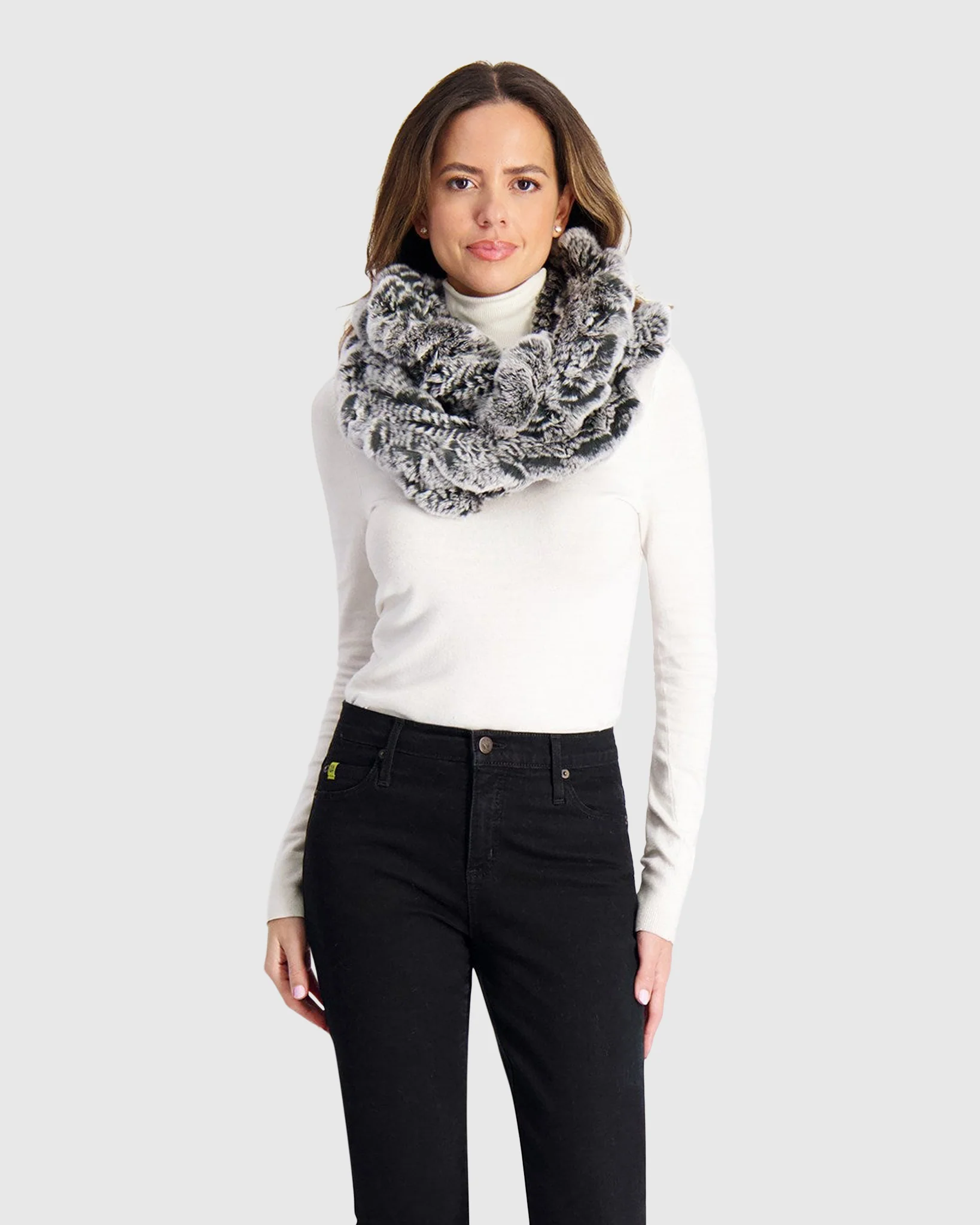 KNIT REX RABBIT INFINITY SCARF - Image 10