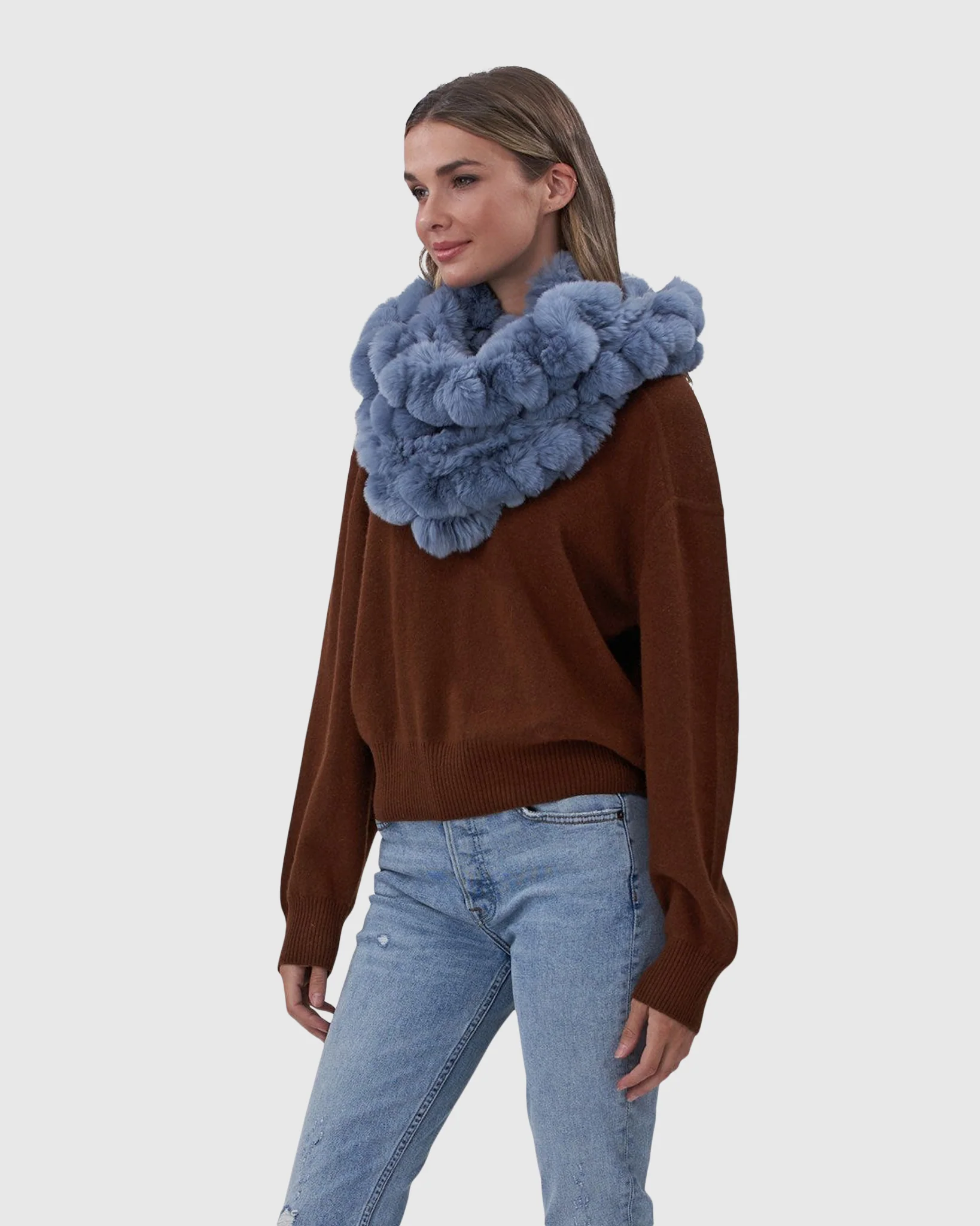 KNIT REX RABBIT INFINITY SCARF - Image 14