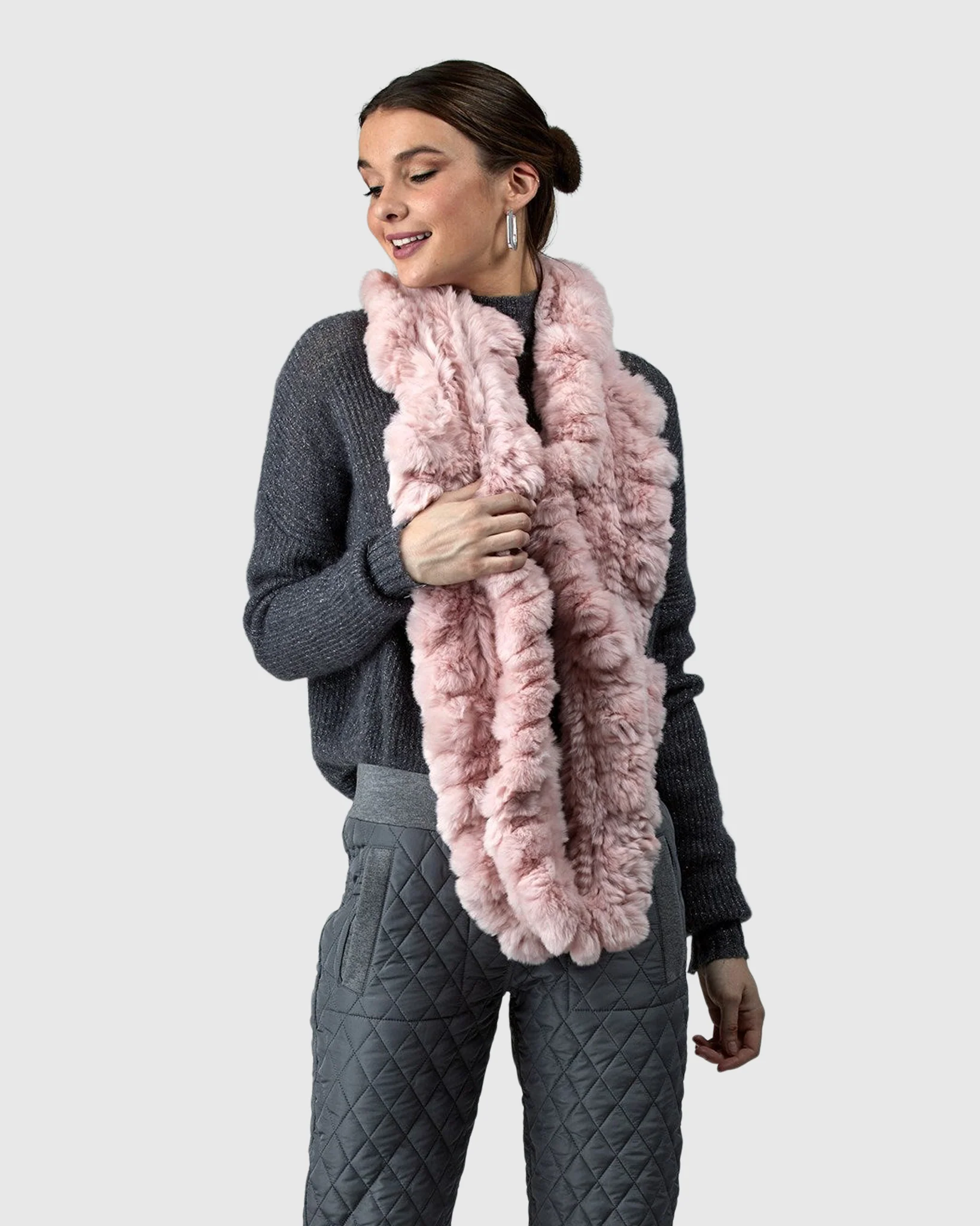 KNIT REX RABBIT INFINITY SCARF - Image 2