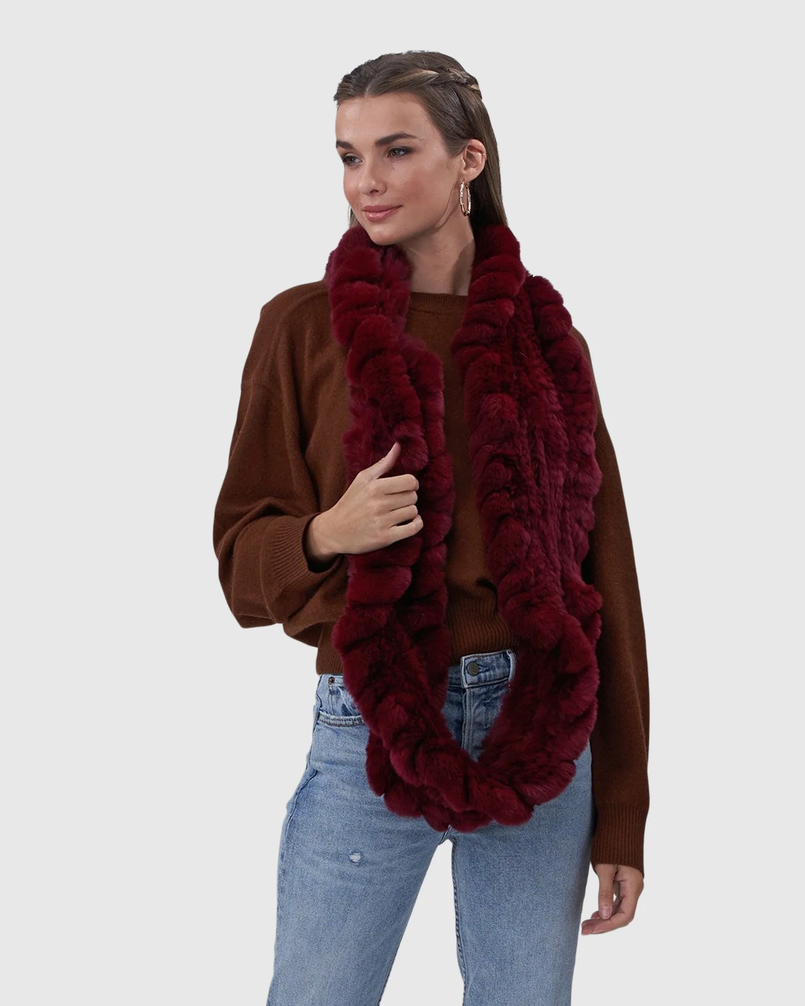 KNIT REX RABBIT INFINITY SCARF - Image 20