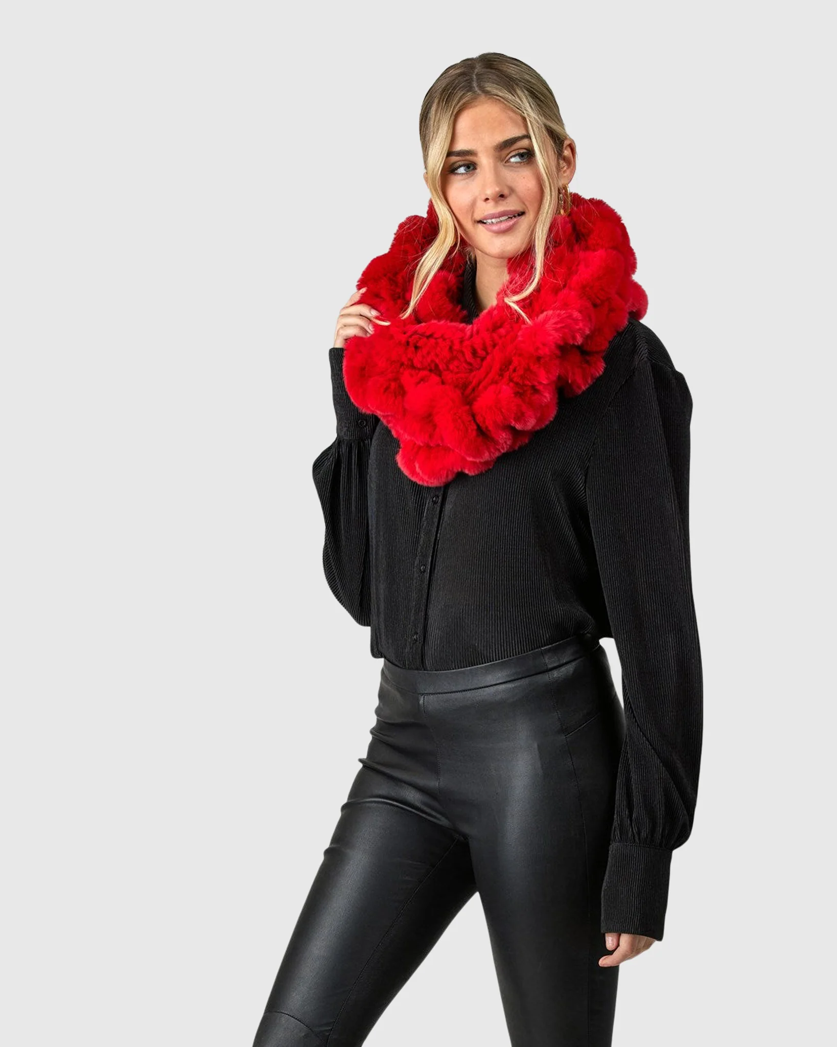 KNIT REX RABBIT INFINITY SCARF - Image 21