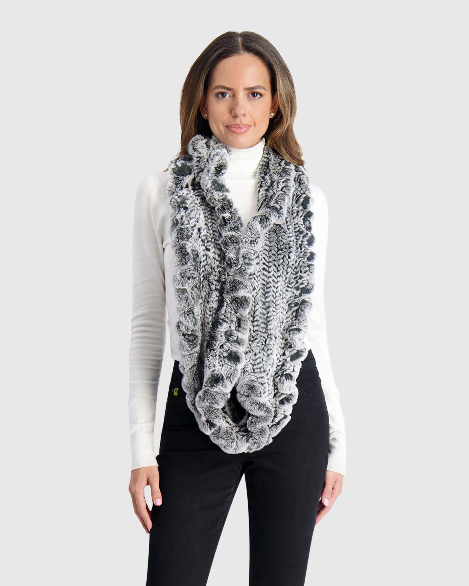 KNIT REX RABBIT INFINITY SCARF - Image 7