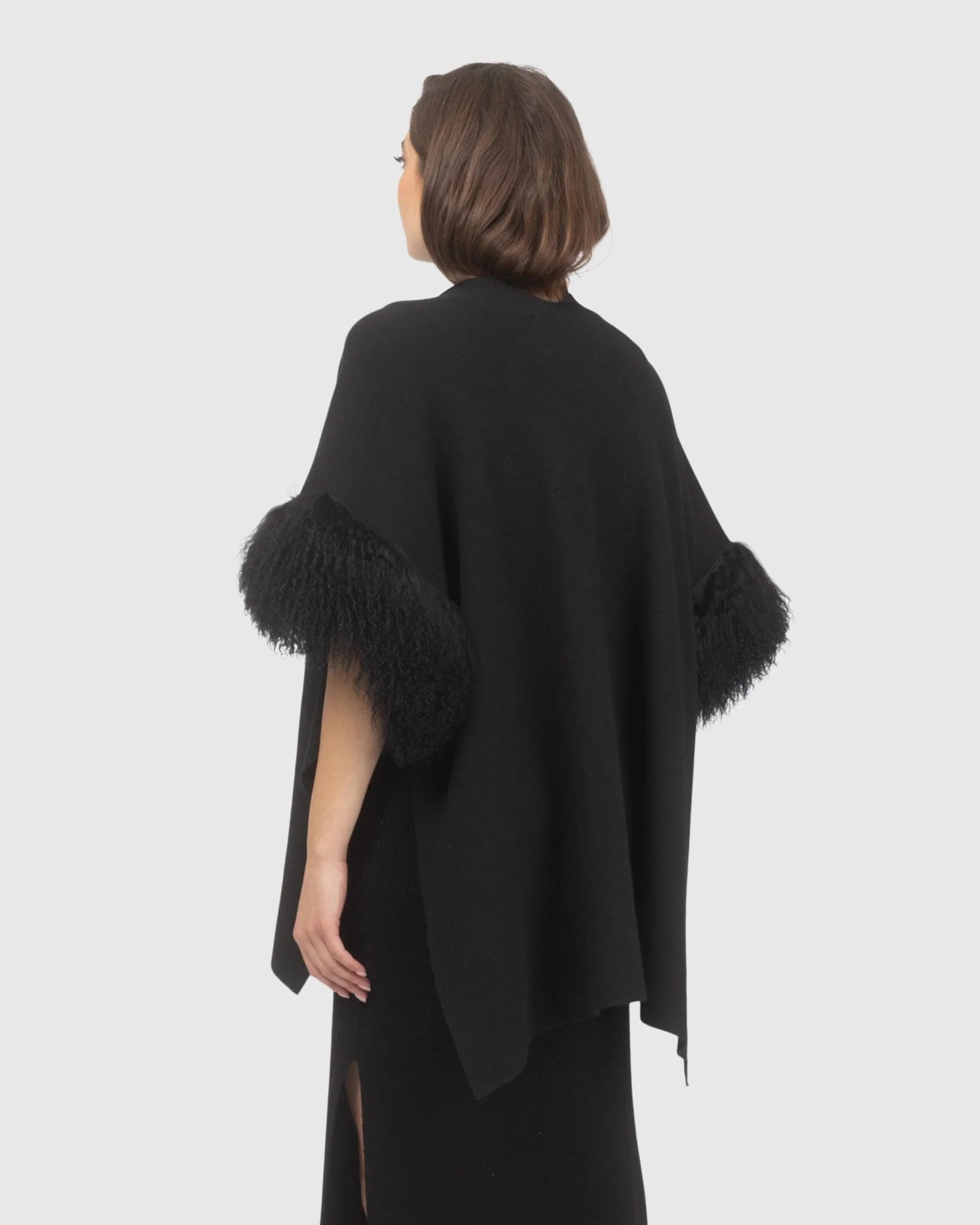 Knit Vest With Select Mongolian Shearling Lamb Trim (tg) - Image 11