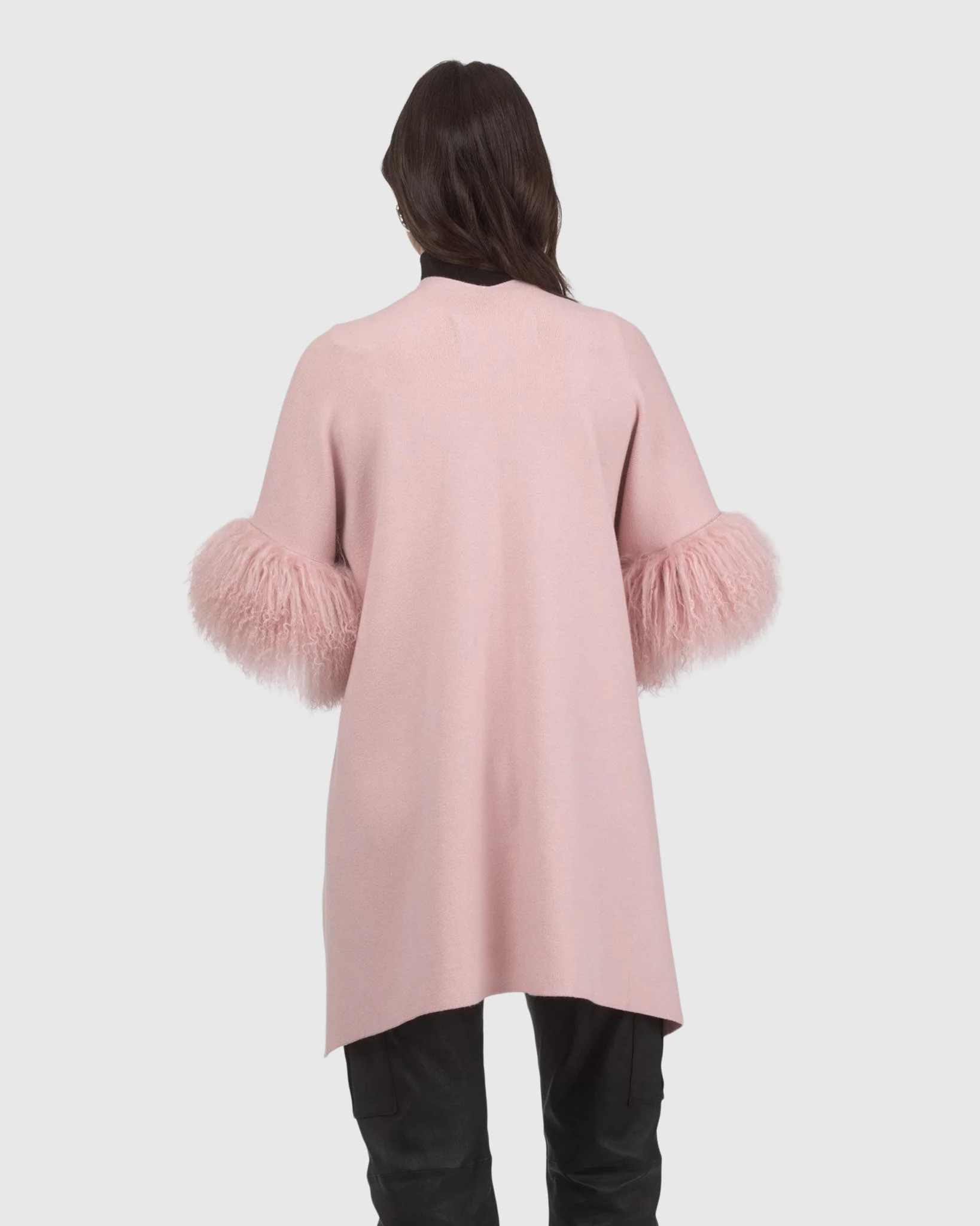 Knit Vest With Select Mongolian Shearling Lamb Trim (tg) - Image 16