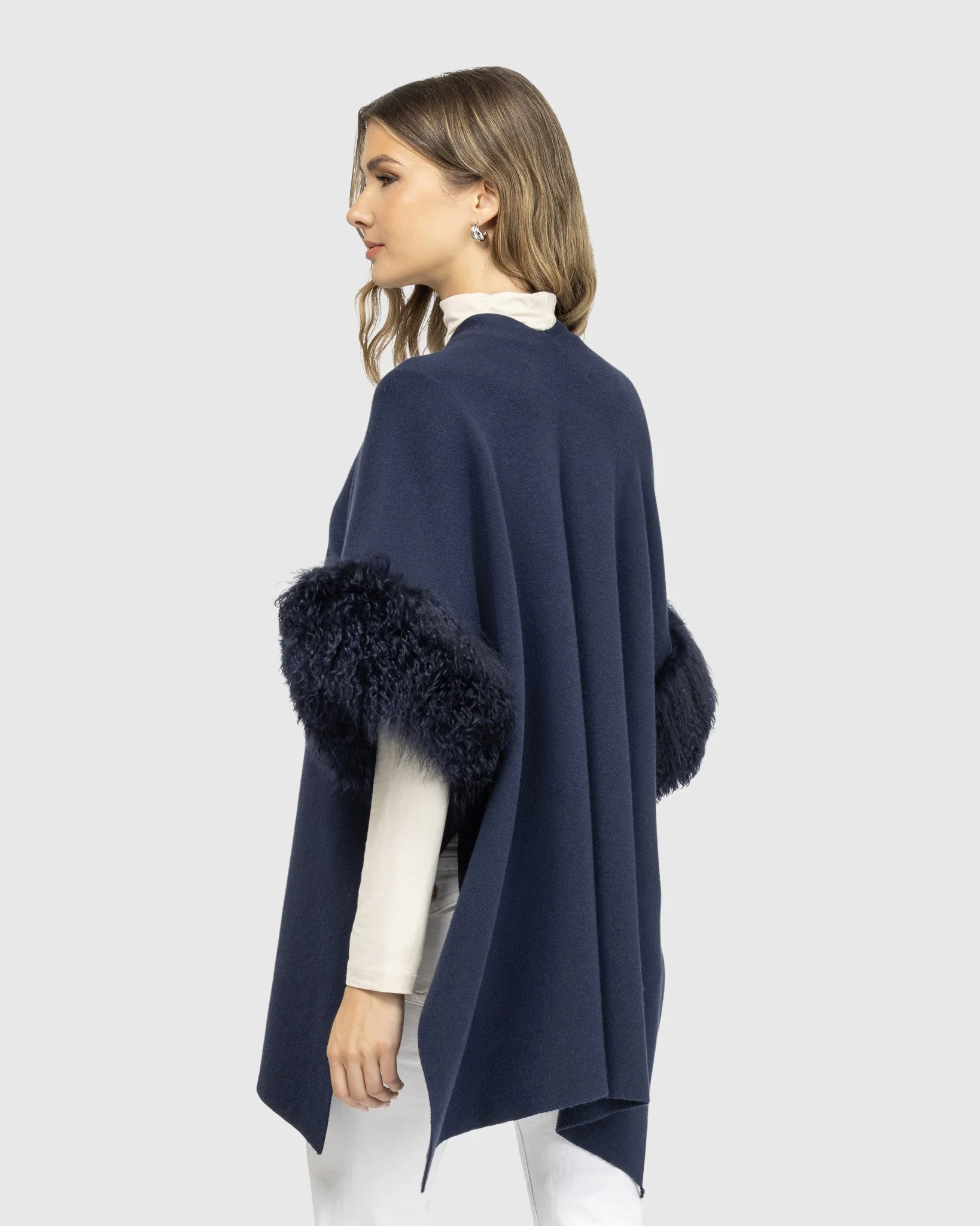 Knit Vest With Select Mongolian Shearling Lamb Trim (tg) - Image 24