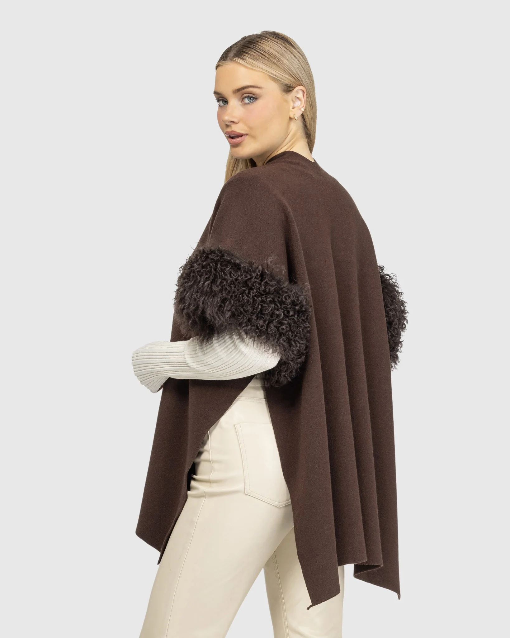 Knit Vest With Select Mongolian Shearling Lamb Trim (tg) - Image 29