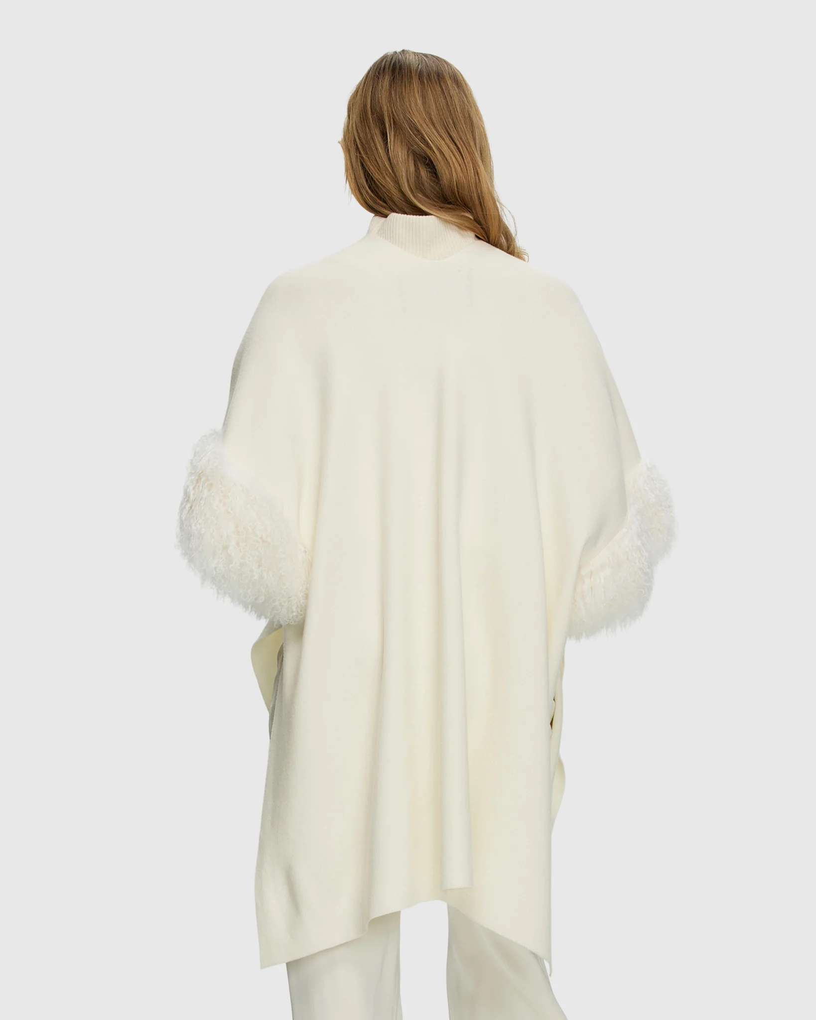 Knit Vest With Select Mongolian Shearling Lamb Trim (tg) - Image 3