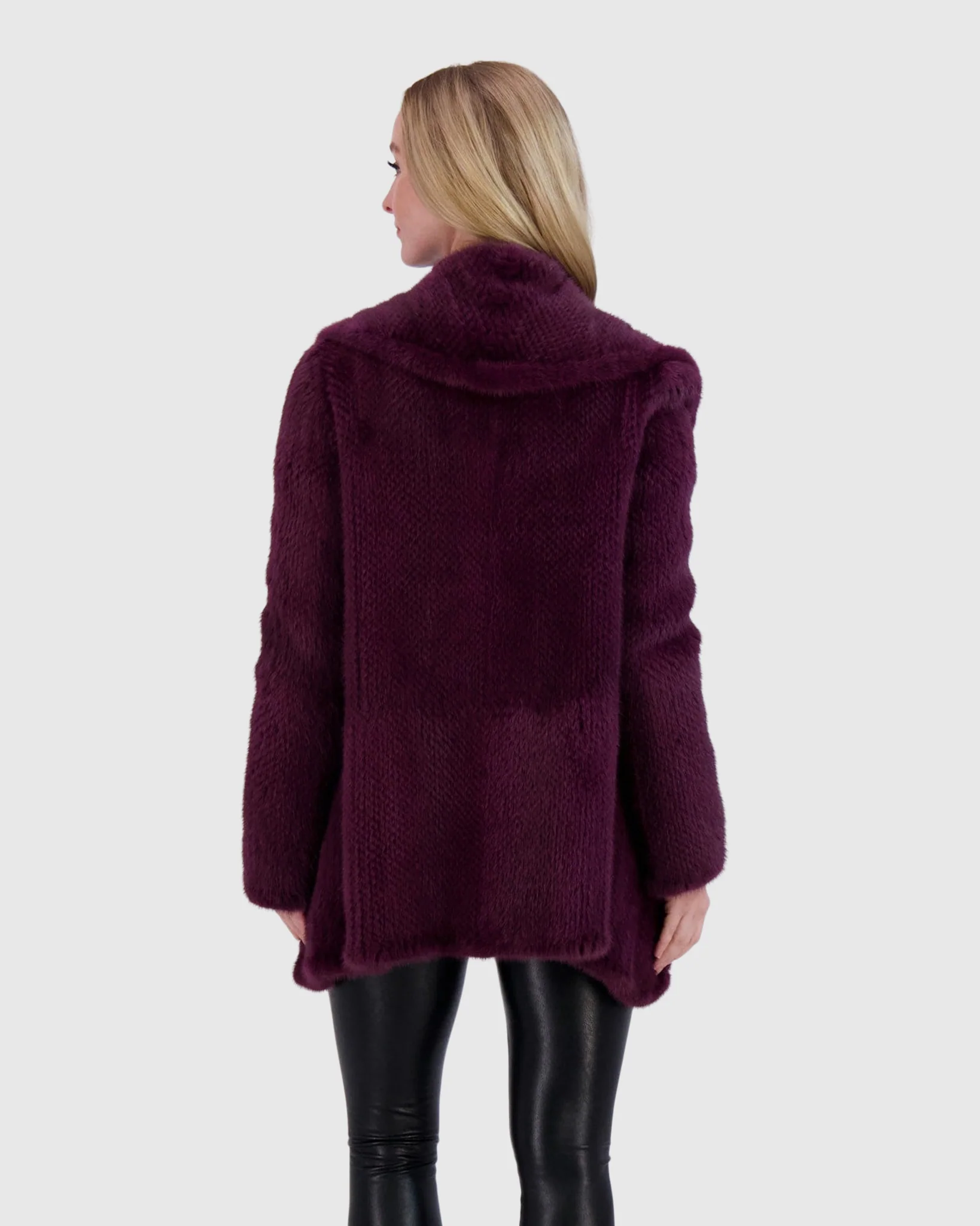 KNITTED MINK RUFFLE JACKET - Image 4