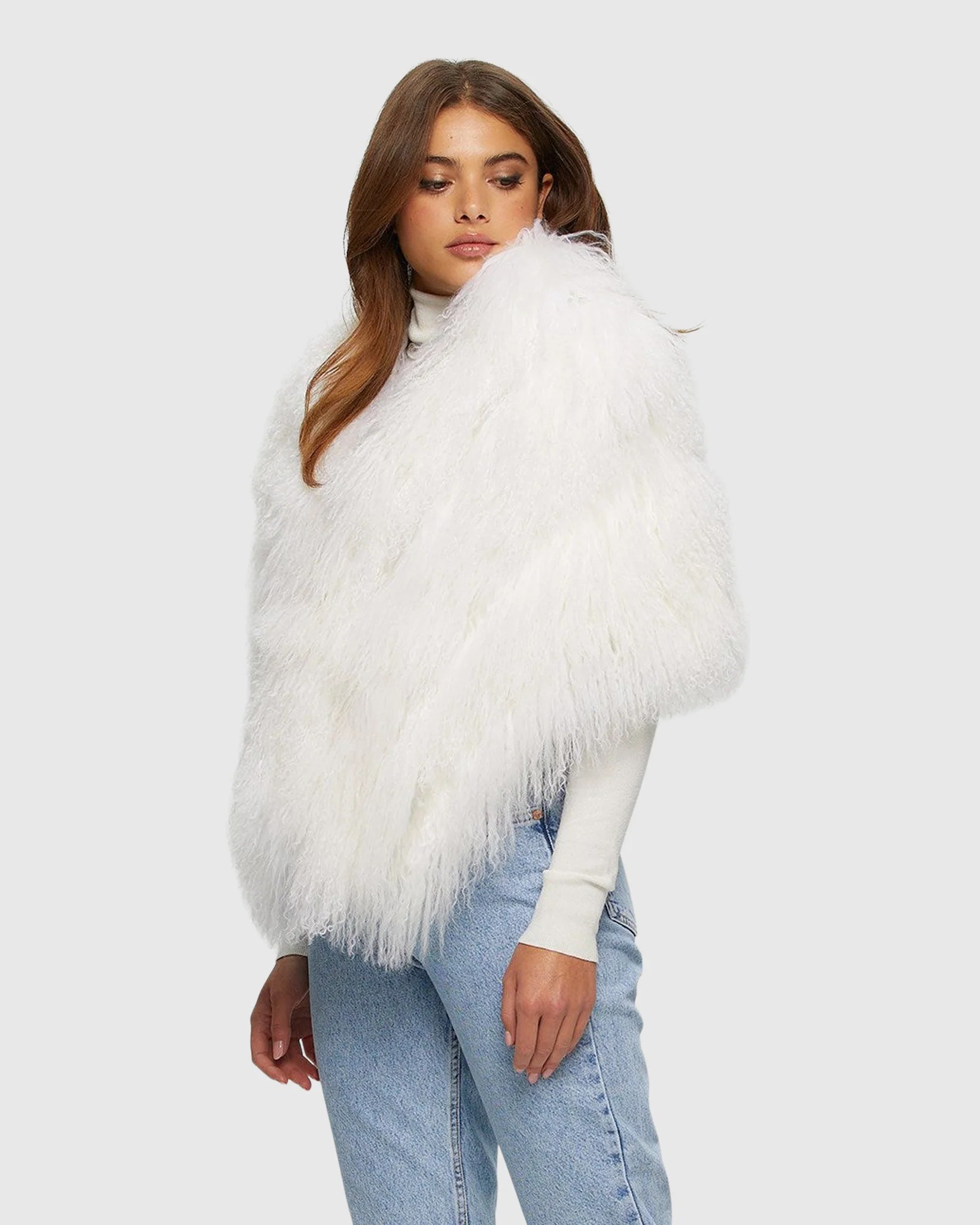 LAMB STOLE WITH GROSGRAIN RIBBON - Image 5