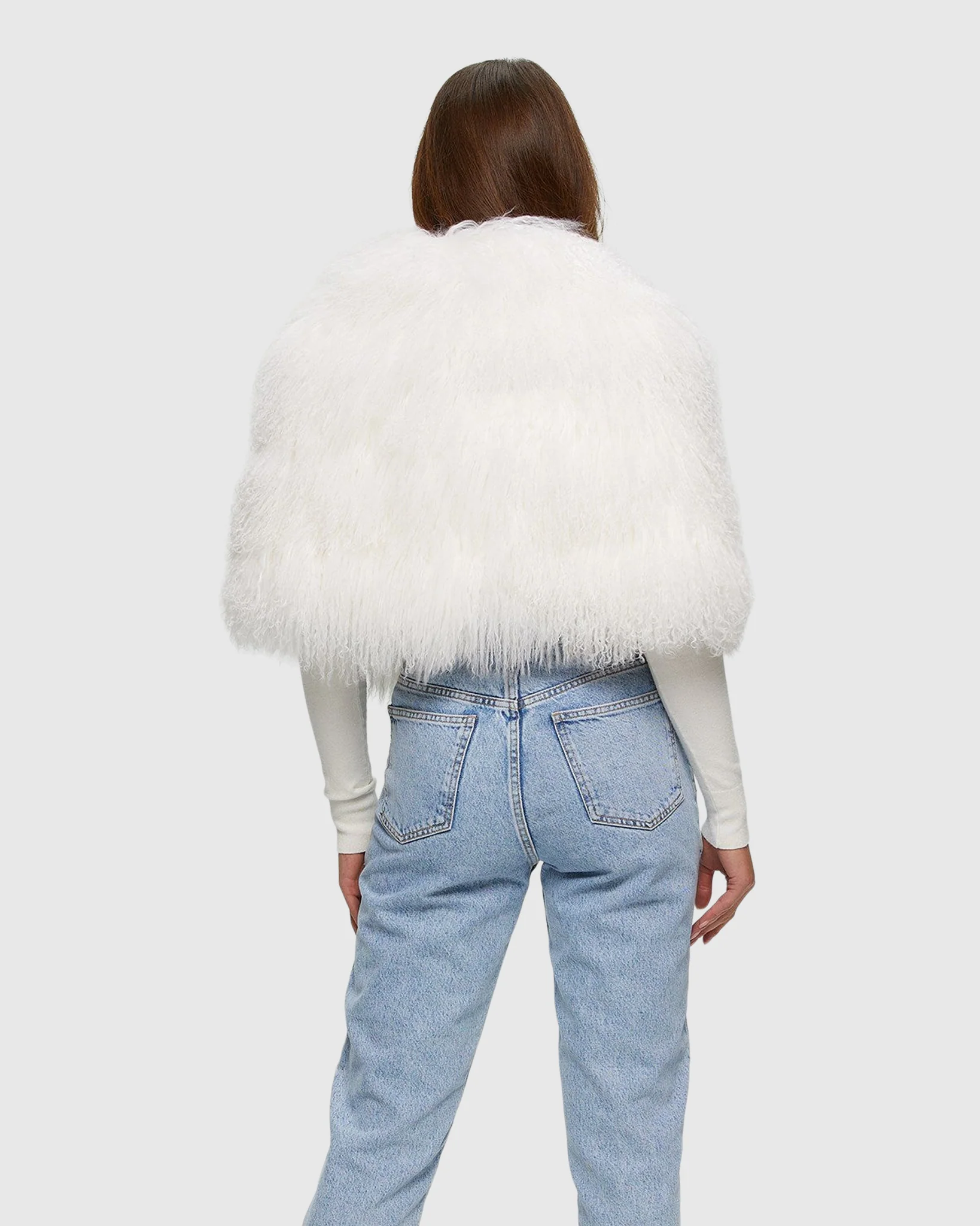 LAMB STOLE WITH GROSGRAIN RIBBON - Image 6
