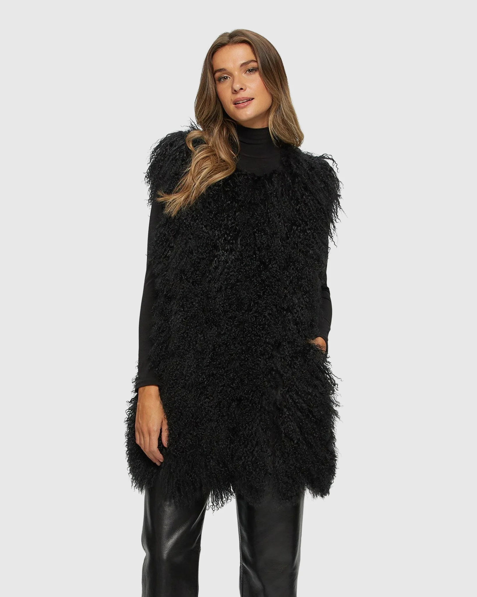 LAMB VERTICAL LAYER VEST WITH GROSGRAIN RIBBON - Image 10