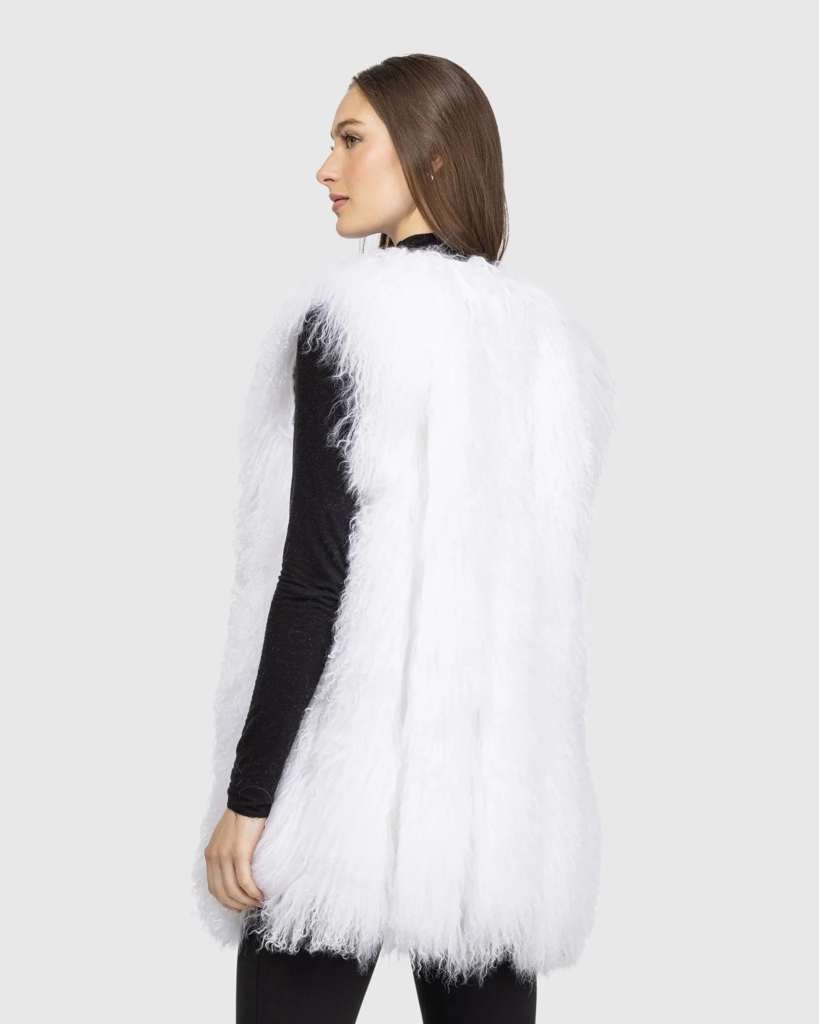 LAMB VERTICAL LAYER VEST WITH GROSGRAIN RIBBON - Image 2