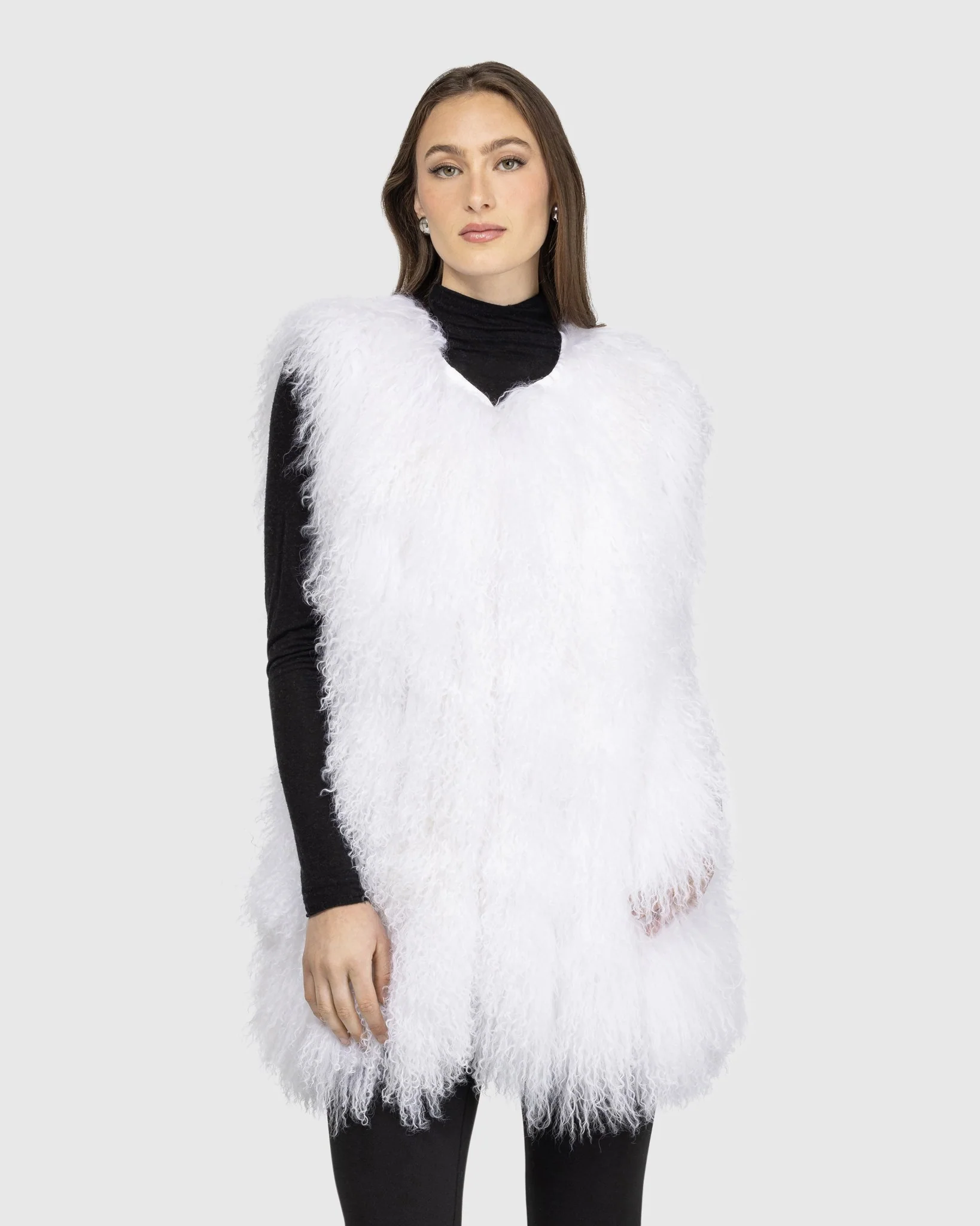 LAMB VERTICAL LAYER VEST WITH GROSGRAIN RIBBON - Image 3