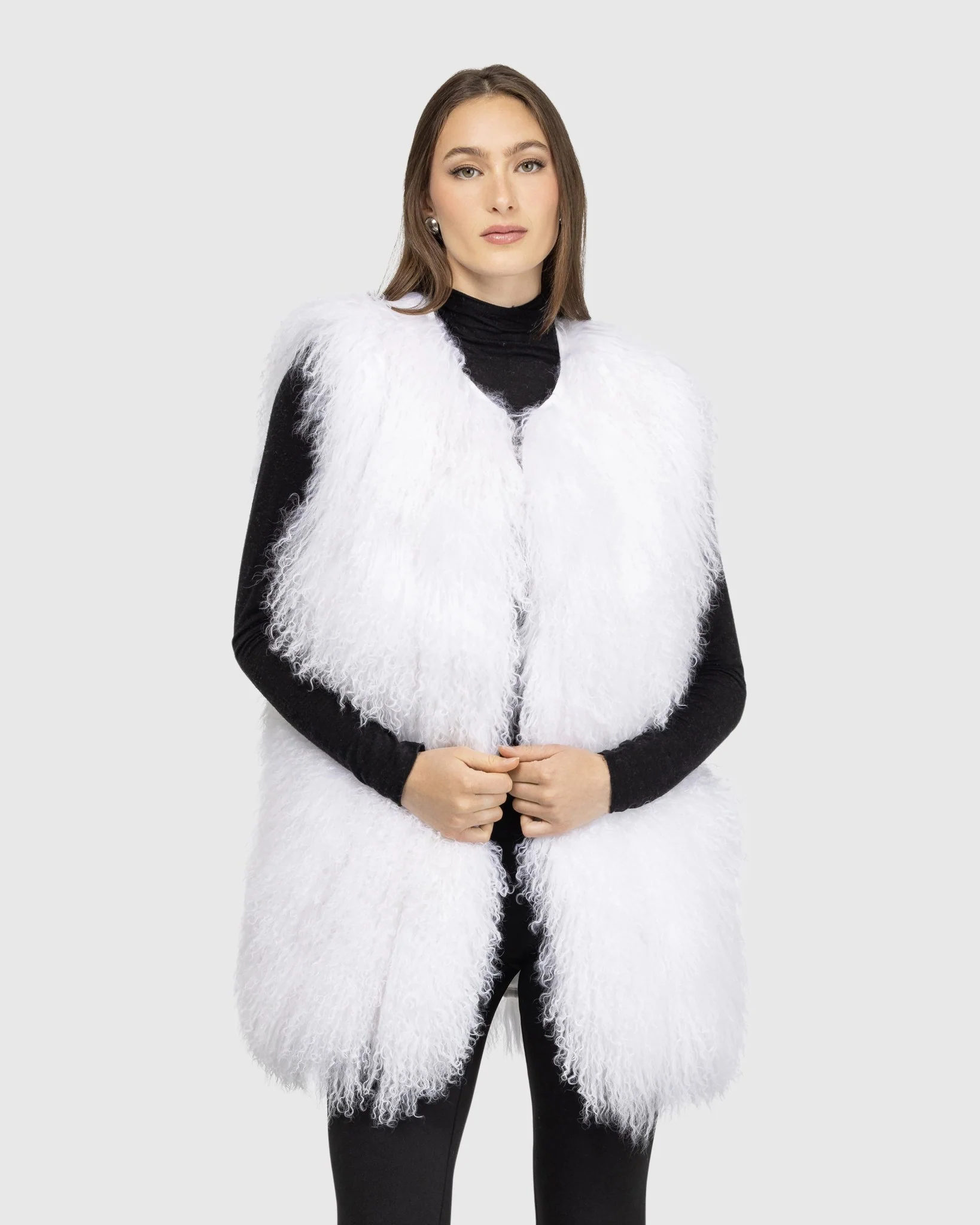 LAMB VERTICAL LAYER VEST WITH GROSGRAIN RIBBON - Image 5