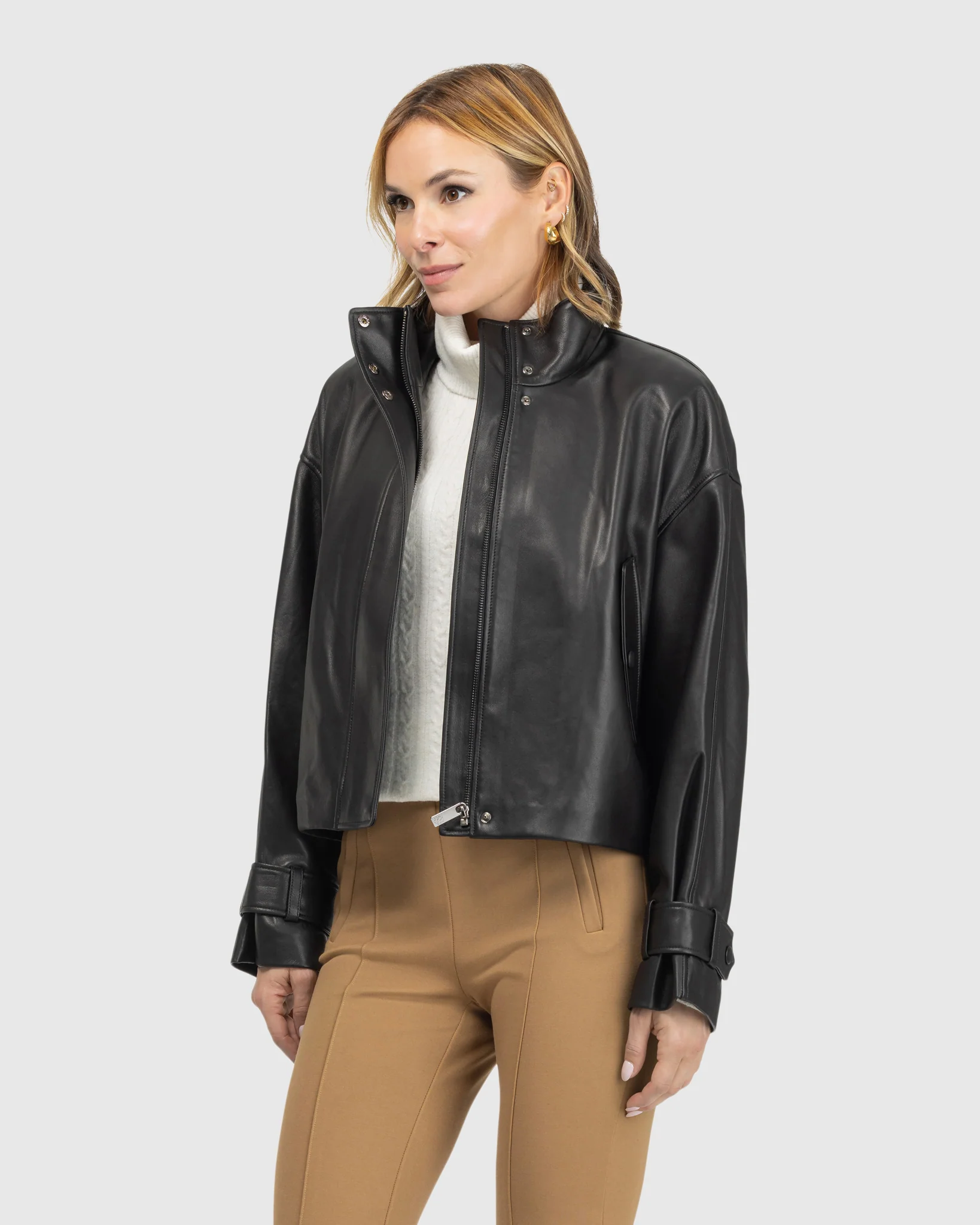 LEATHER BOMBER JACKET - Image 2