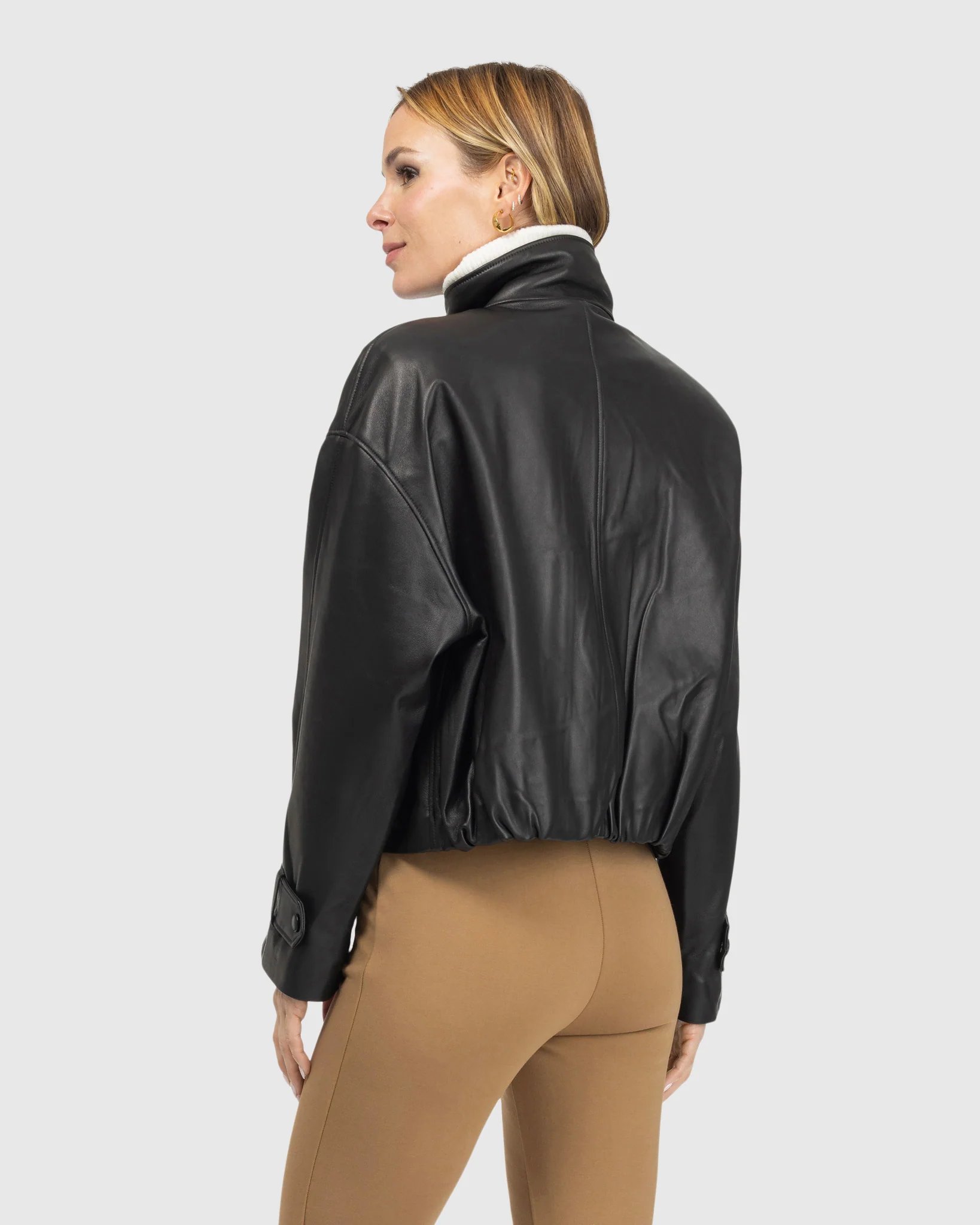 LEATHER BOMBER JACKET - Image 3