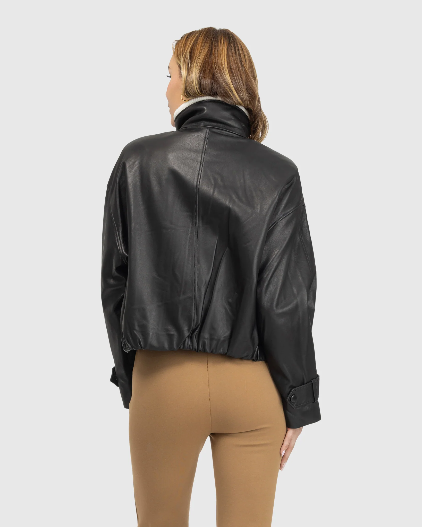 LEATHER BOMBER JACKET - Image 4