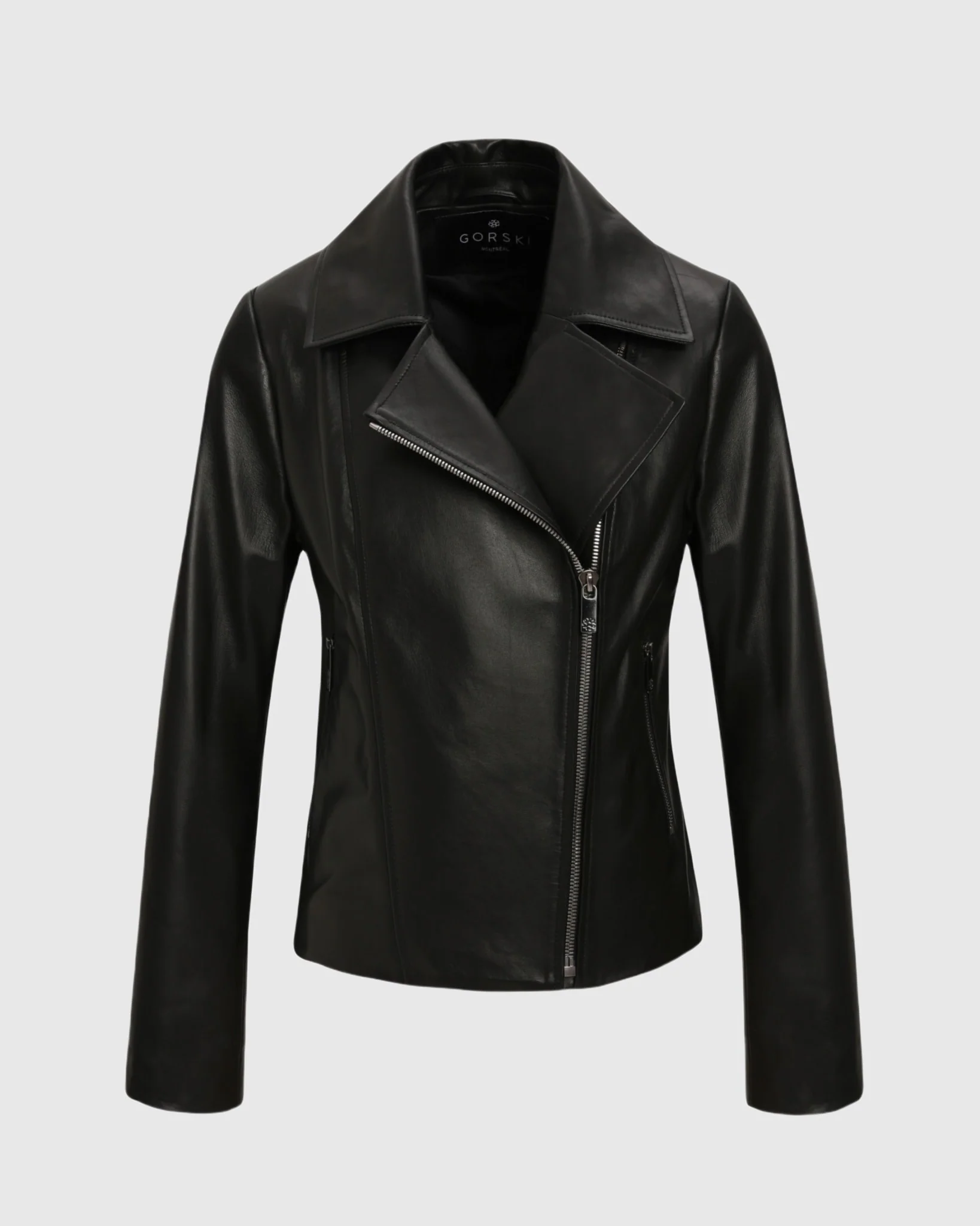 Leather Moto Zip Jacket - Image 5
