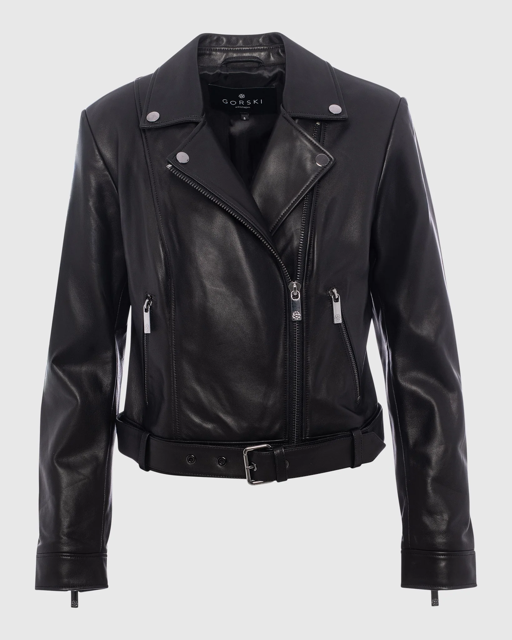 LEATHER MOTO ZIP JACKET - Image 8