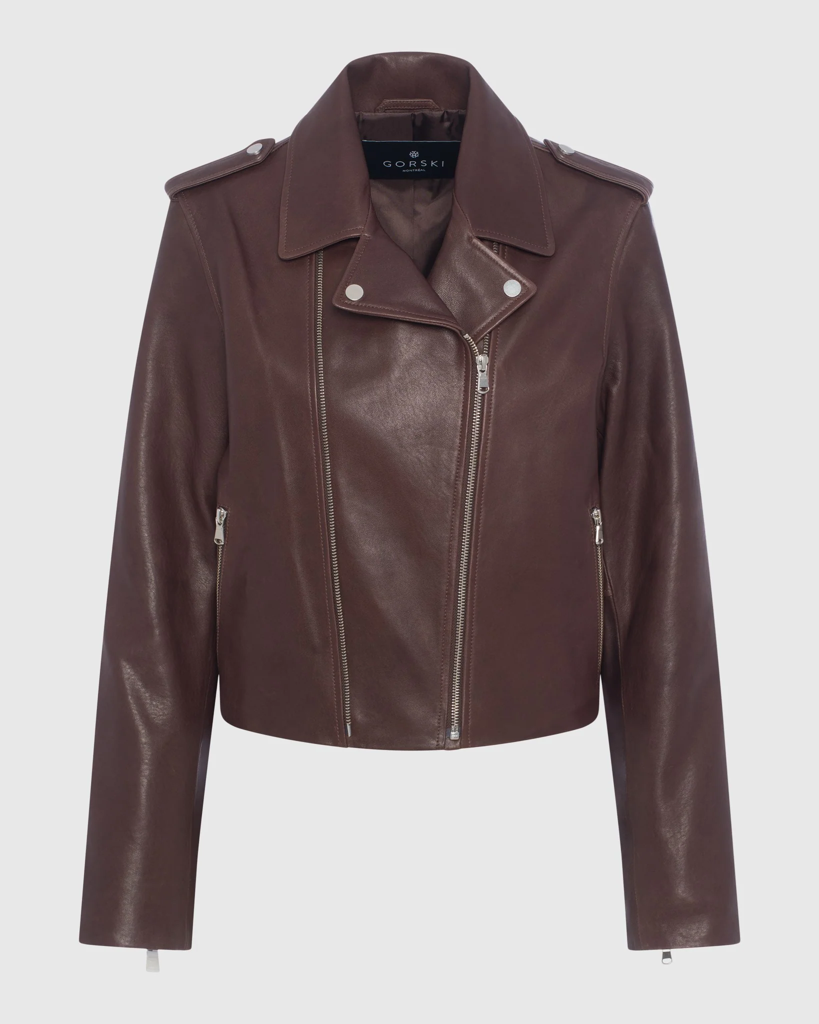 LEATHER MOTO ZIP JACKET - Image 5