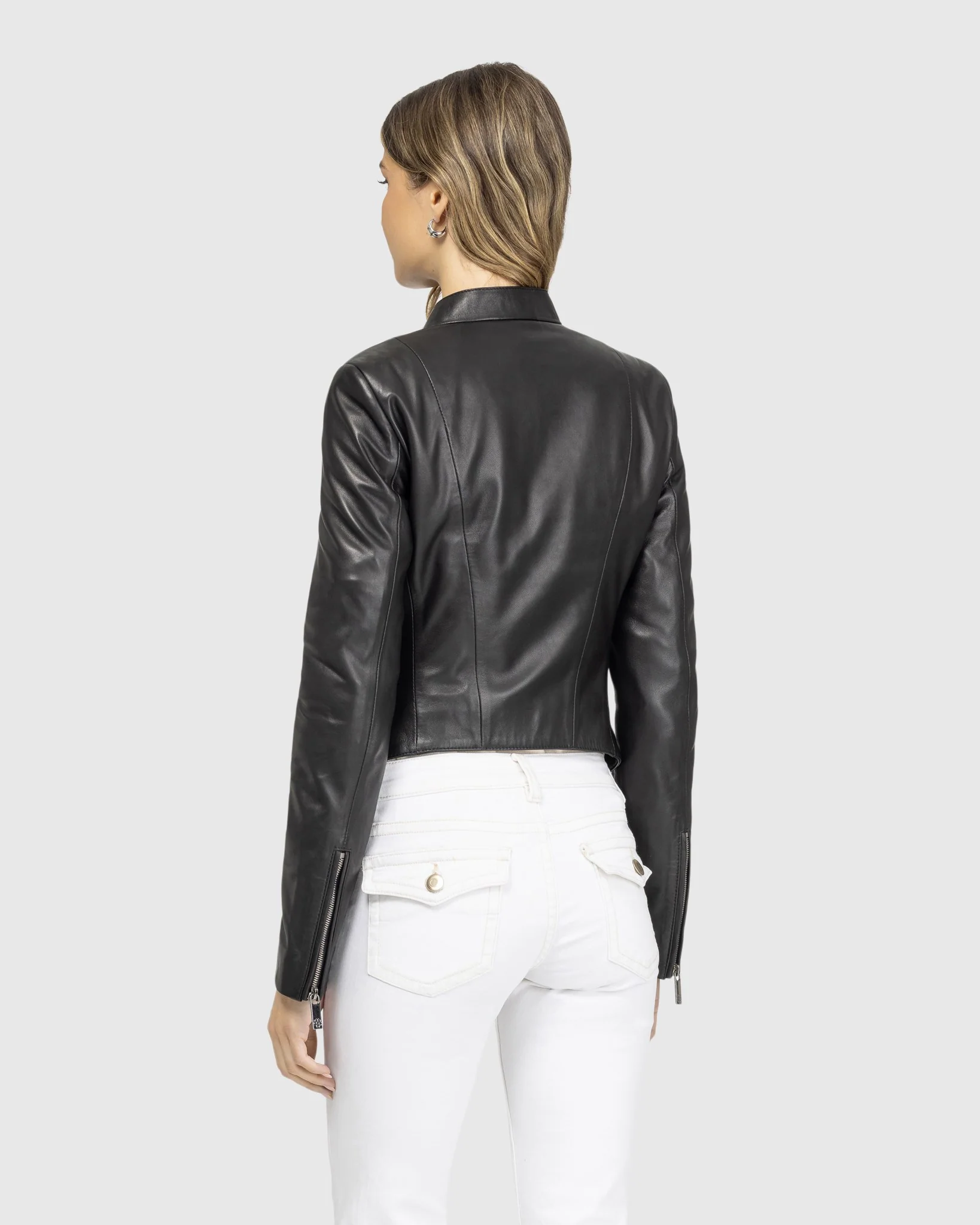 Leather Zip Jacket - Image 4