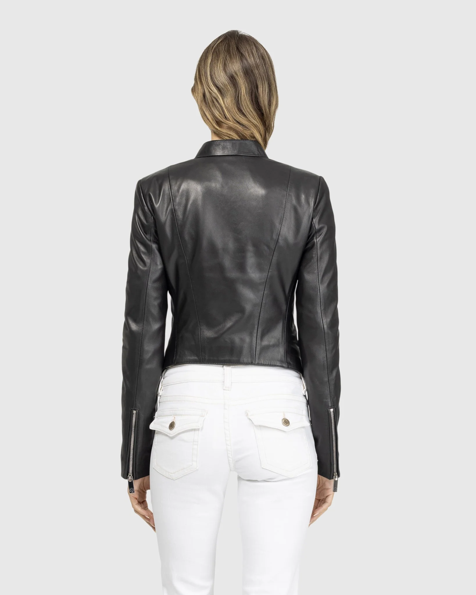 Leather Zip Jacket - Image 5