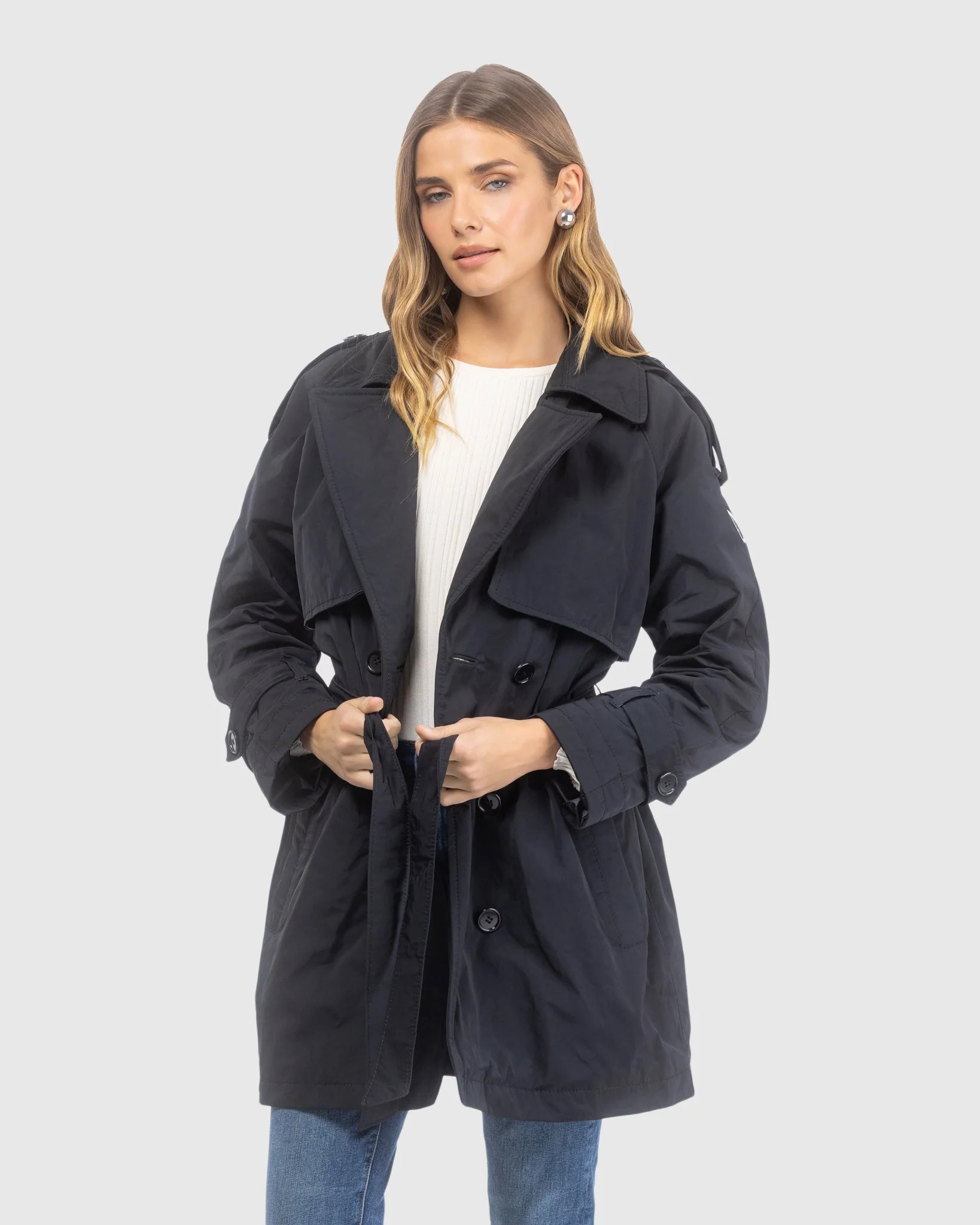 LIGHTWEIGHT BELTED TRENCH COAT - Image 6