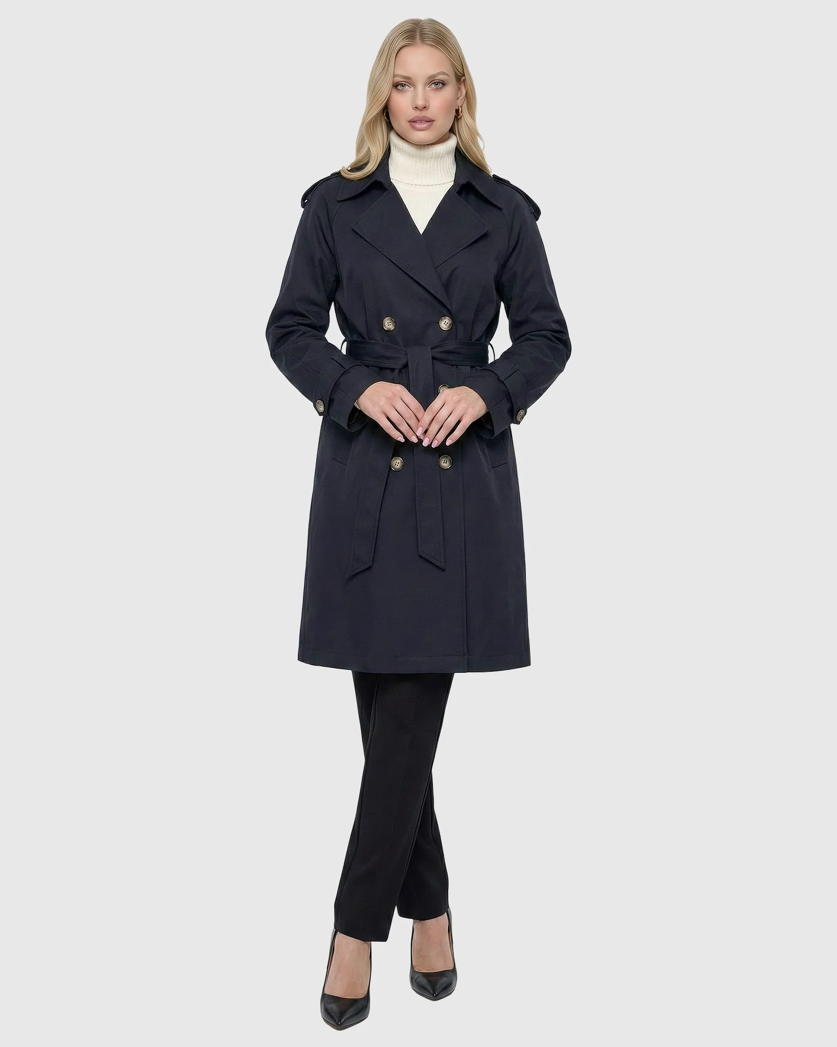 LIGHTWEIGHT BELTED TRENCH COAT - Image 11