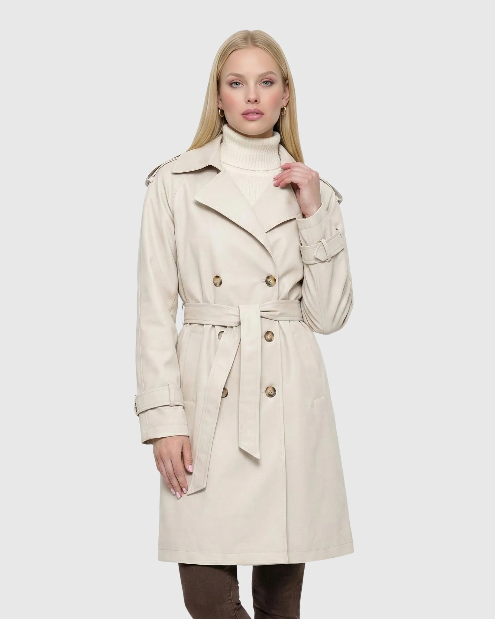 LIGHTWEIGHT BELTED TRENCH COAT - Image 5