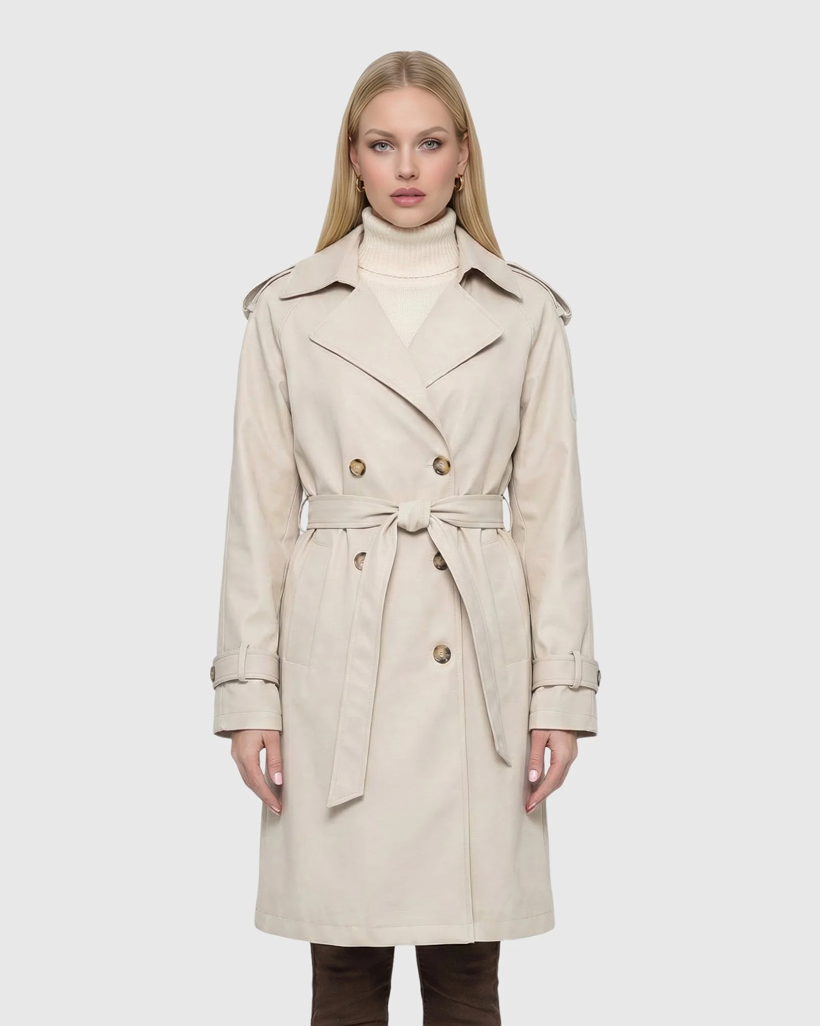 LIGHTWEIGHT BELTED TRENCH COAT - Image 6