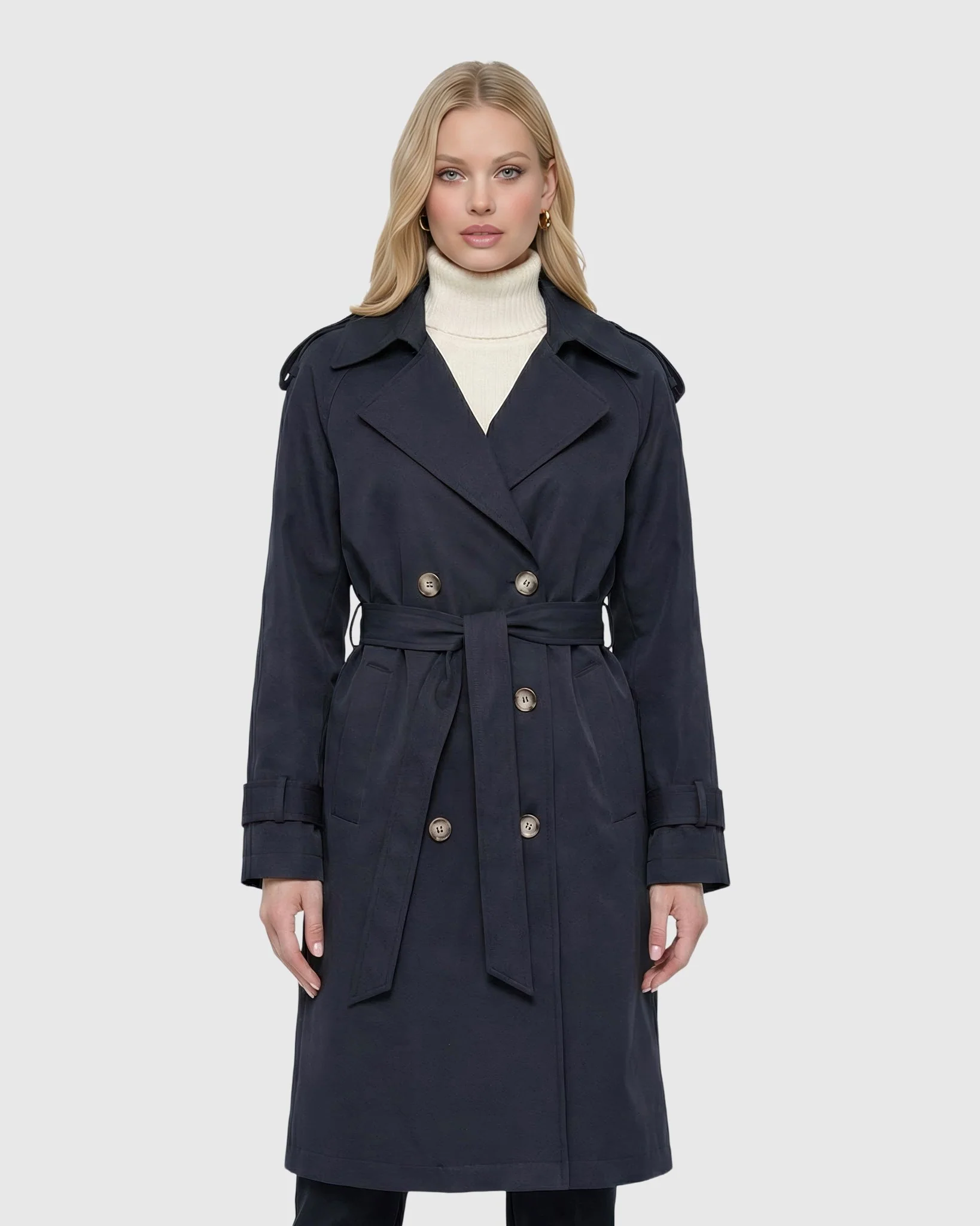 LIGHTWEIGHT BELTED TRENCH COAT - Image 8