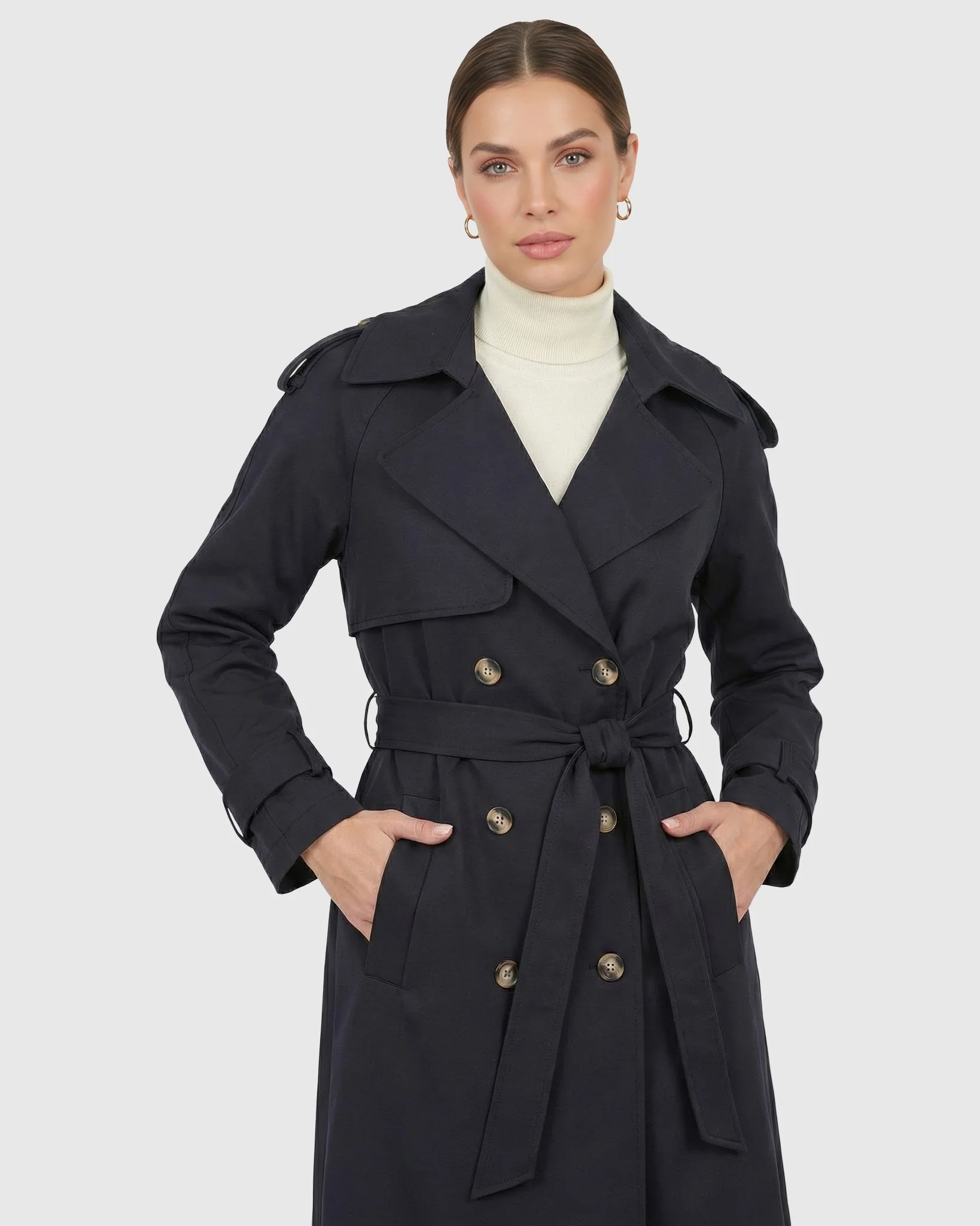 LIGHTWEIGHT BELTED TRENCH COAT - Image 5