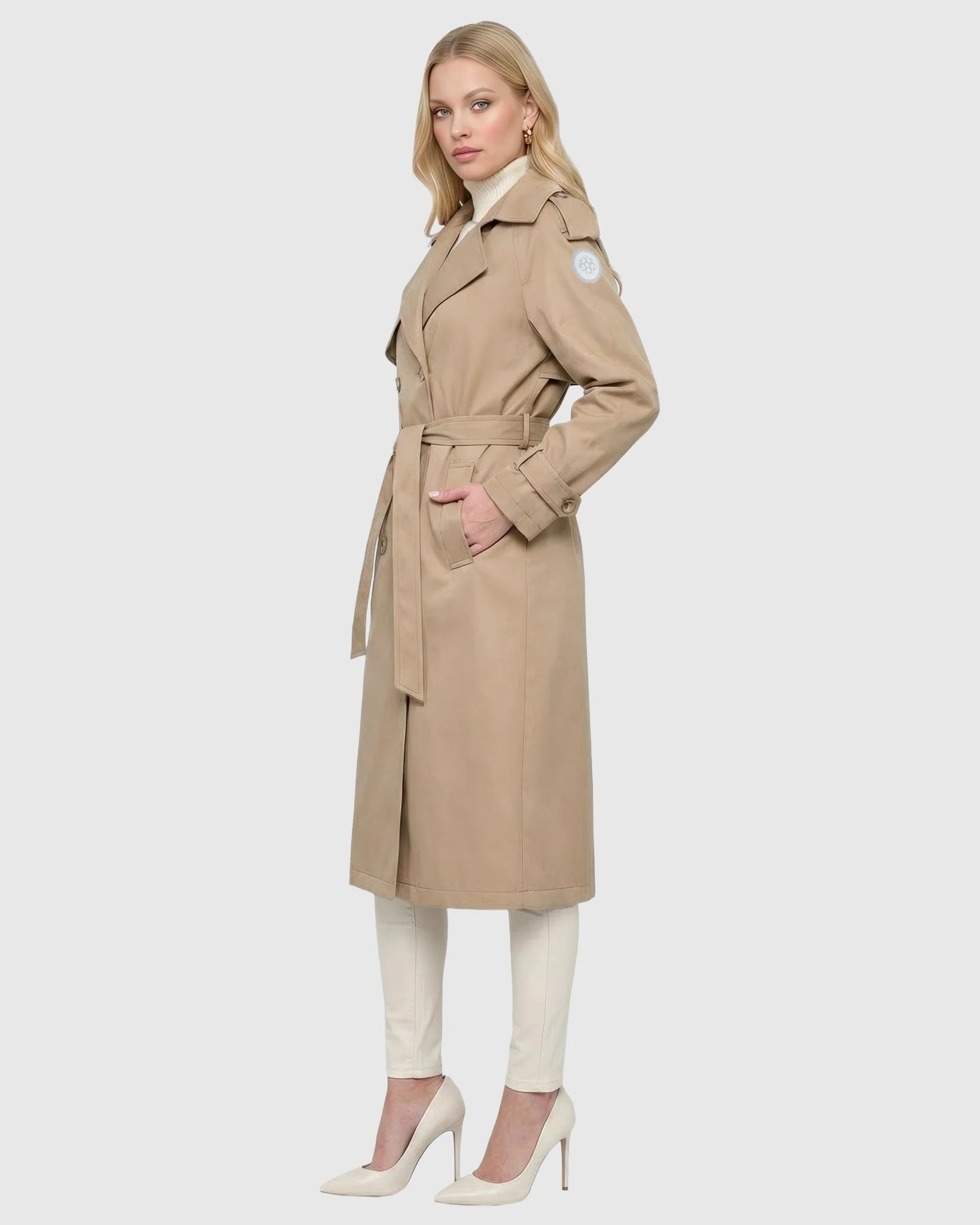 LIGHTWEIGHT BELTED TRENCH COAT - Image 8