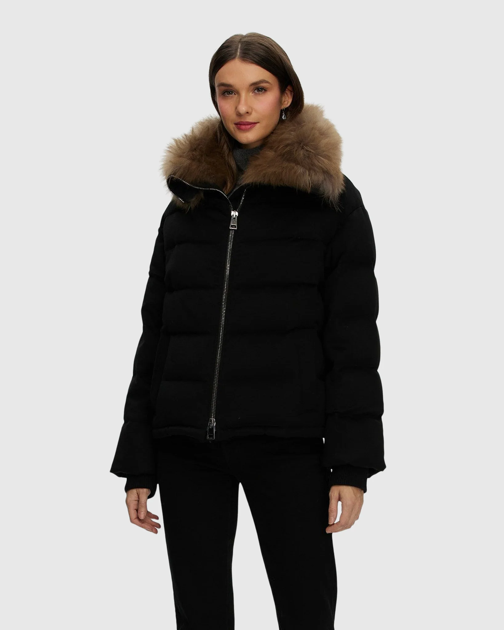 LORO PIANA CASHMERE DOWN JACKET WITH SELECT CASHMERE GOAT COLLAR - Image 11