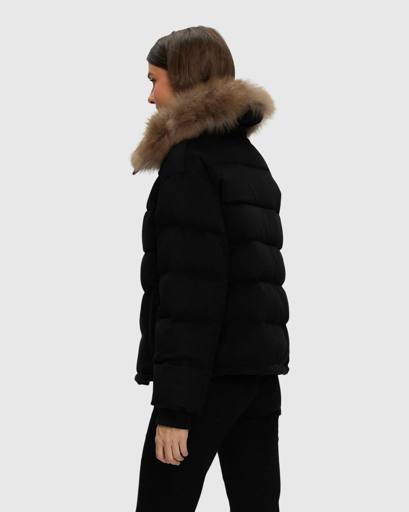 LORO PIANA CASHMERE DOWN JACKET WITH SELECT CASHMERE GOAT COLLAR - Image 14