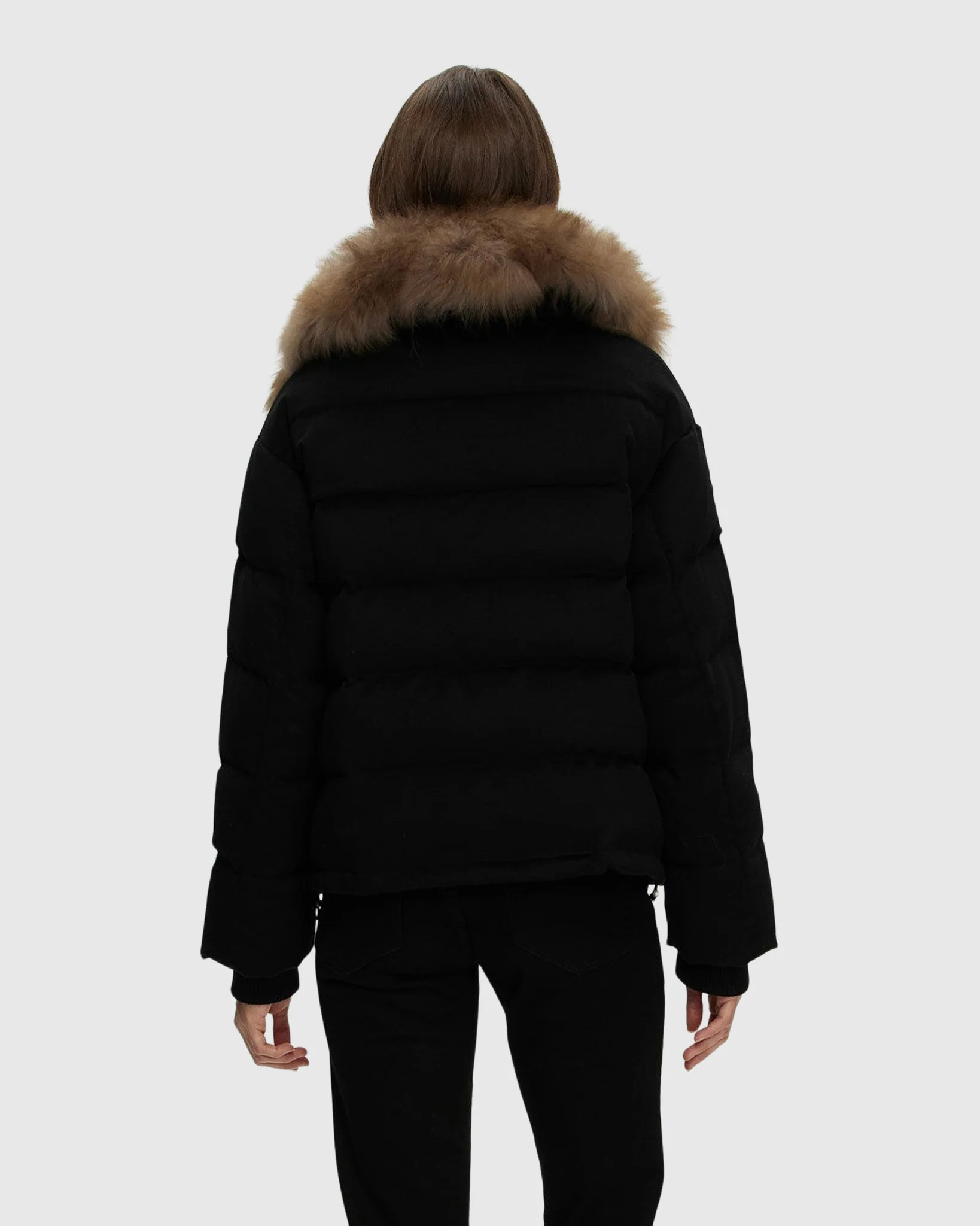 LORO PIANA CASHMERE DOWN JACKET WITH SELECT CASHMERE GOAT COLLAR - Image 15