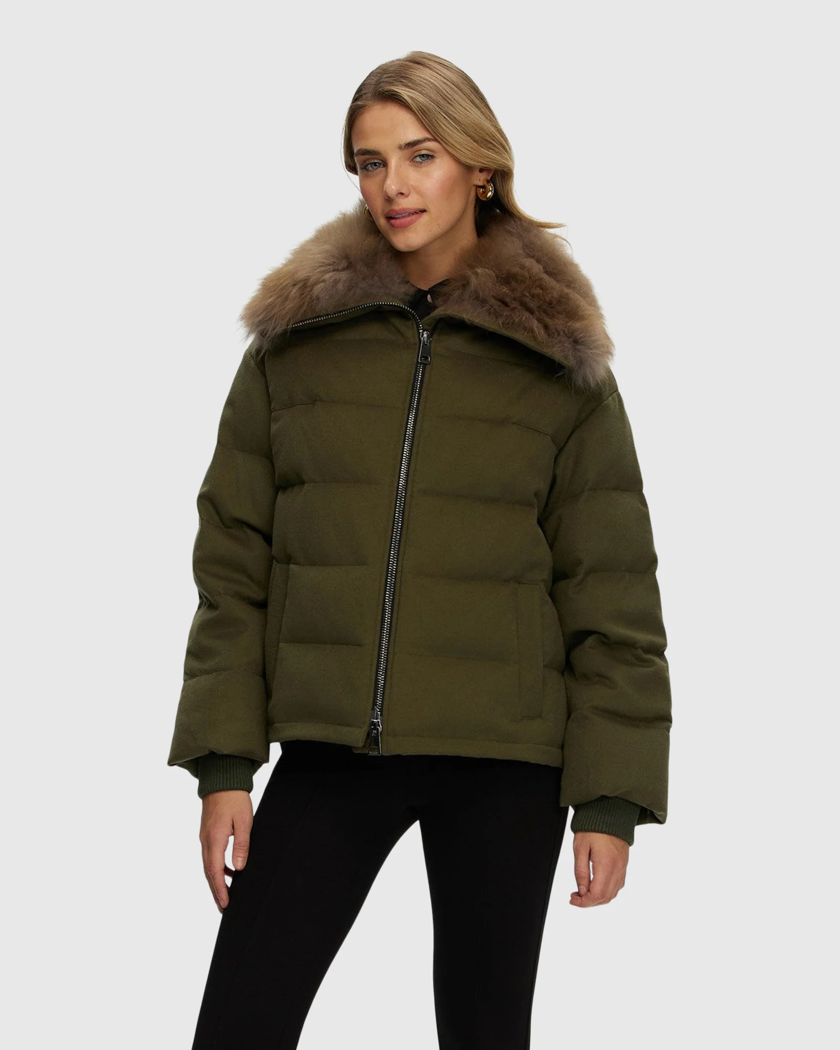 LORO PIANA CASHMERE DOWN JACKET WITH SELECT CASHMERE GOAT COLLAR - Image 17