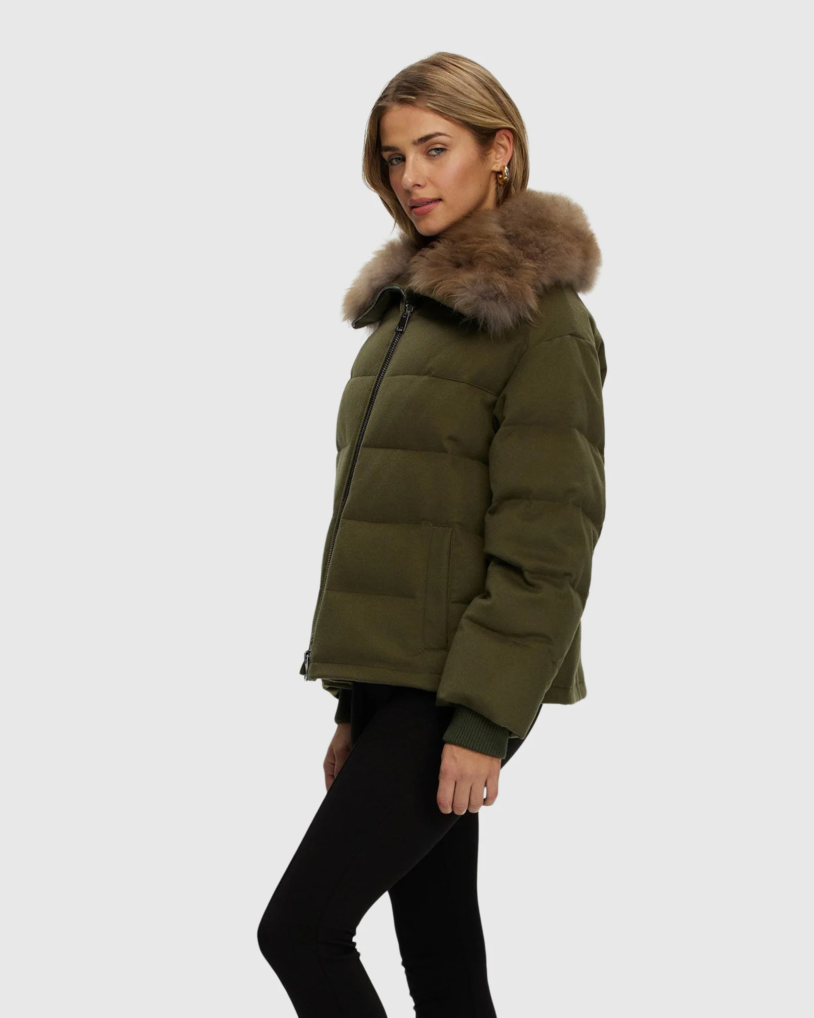LORO PIANA CASHMERE DOWN JACKET WITH SELECT CASHMERE GOAT COLLAR - Image 18