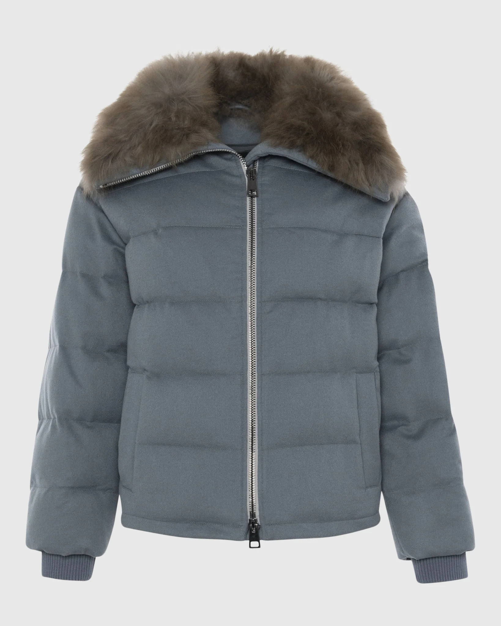 LORO PIANA CASHMERE DOWN JACKET WITH SELECT CASHMERE GOAT COLLAR - Image 22