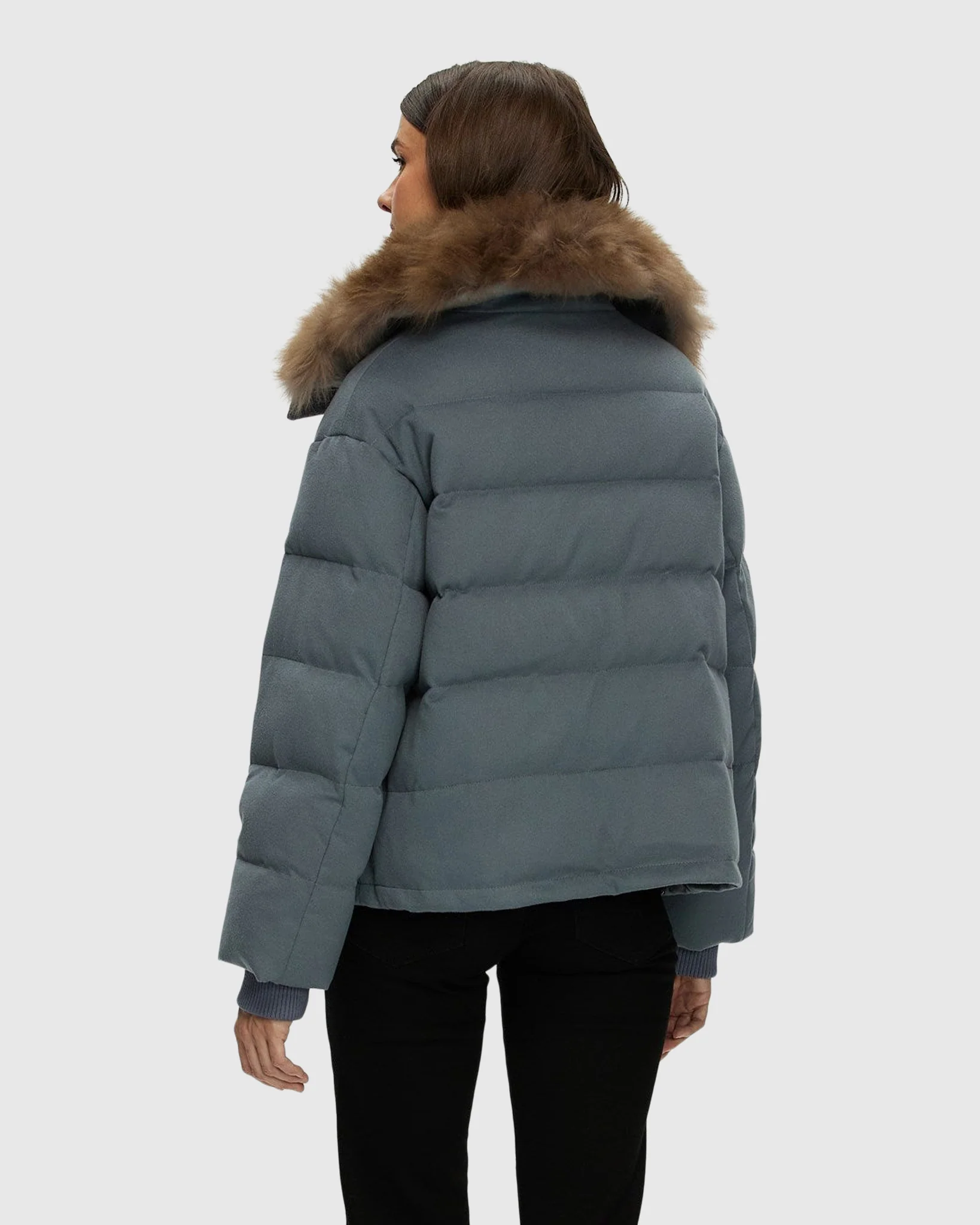 LORO PIANA CASHMERE DOWN JACKET WITH SELECT CASHMERE GOAT COLLAR - Image 4