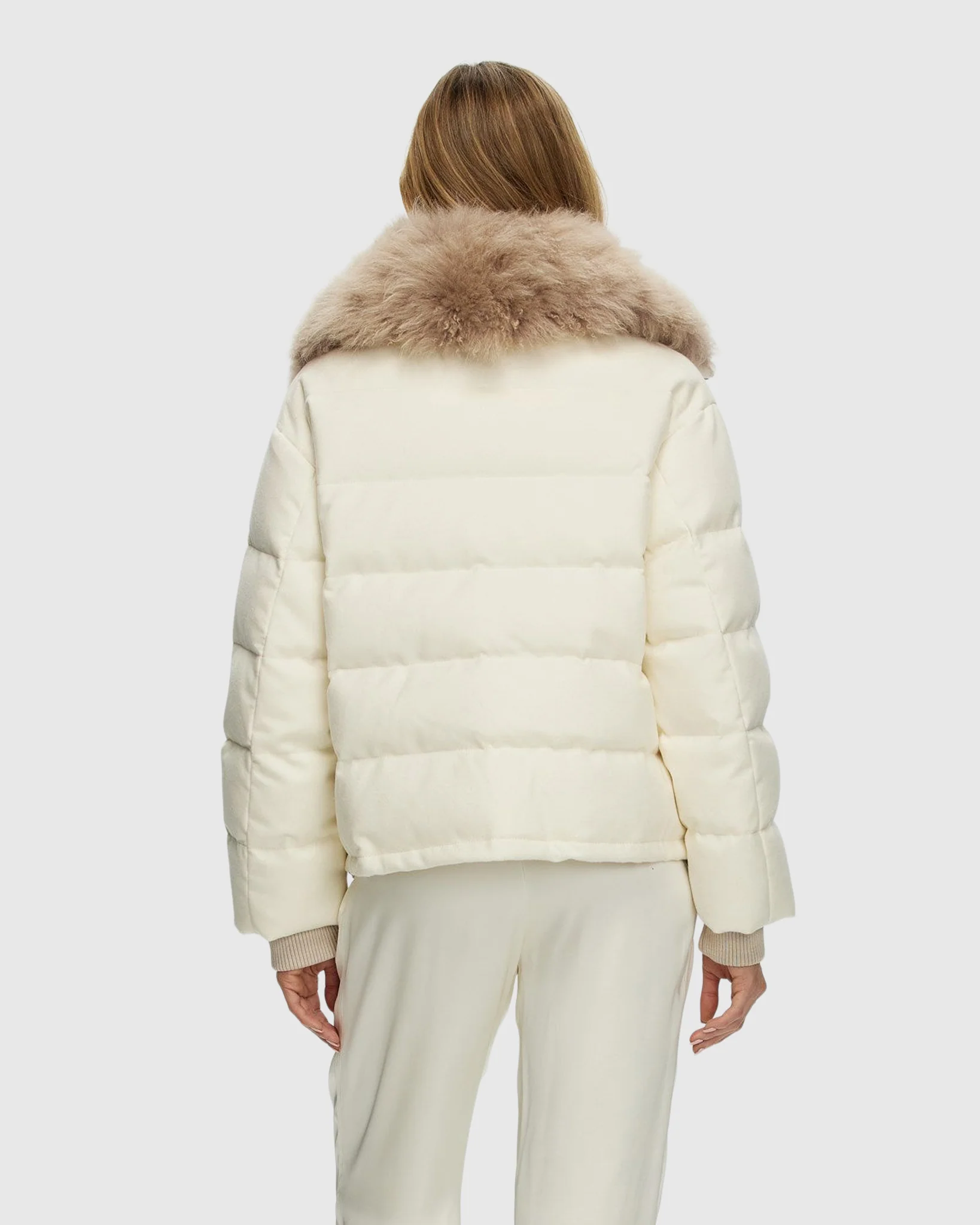 LORO PIANA CASHMERE DOWN JACKET WITH SELECT CASHMERE GOAT COLLAR - Image 9