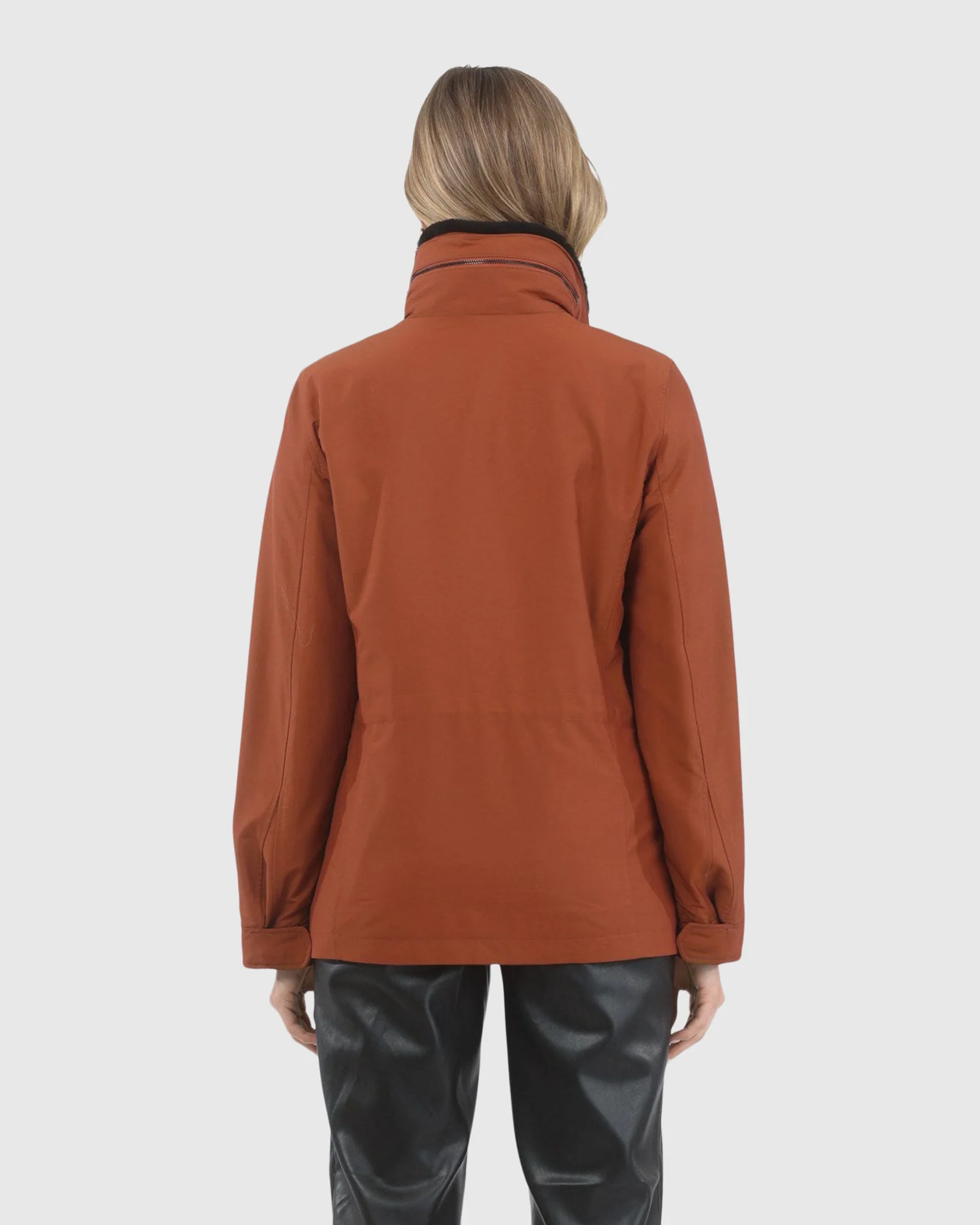 LORO PIANA STORM SYSTEM LINED JACKET WITH DETACHABLE SELECT SHEARLING LAMB COLLAR, CONCEALED HOOD - Image 11