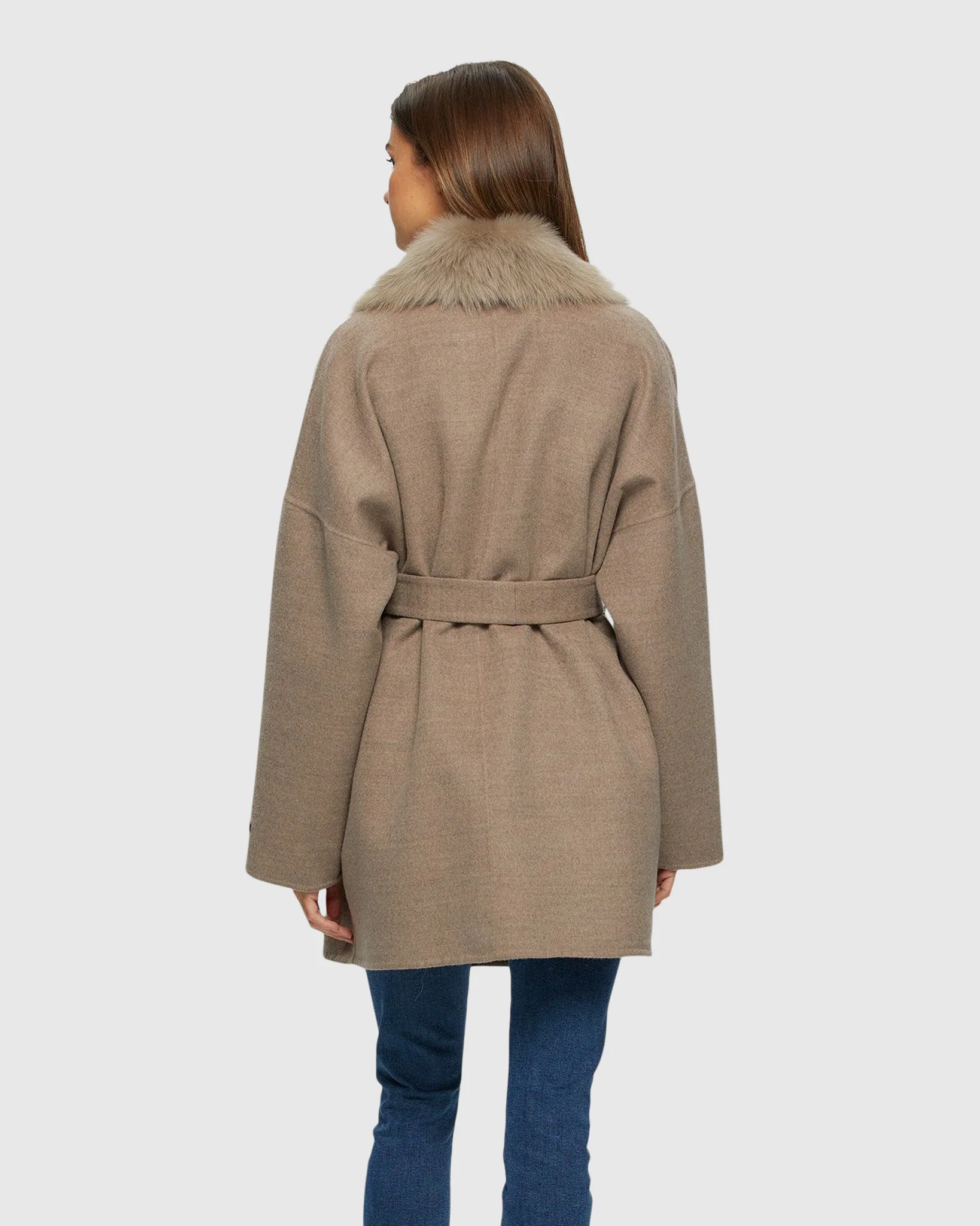 Belted Jacket Crafted From Loro Piana Cashmere And Wool With Detachable Toscana Shearling Lamb Trim - Image 7