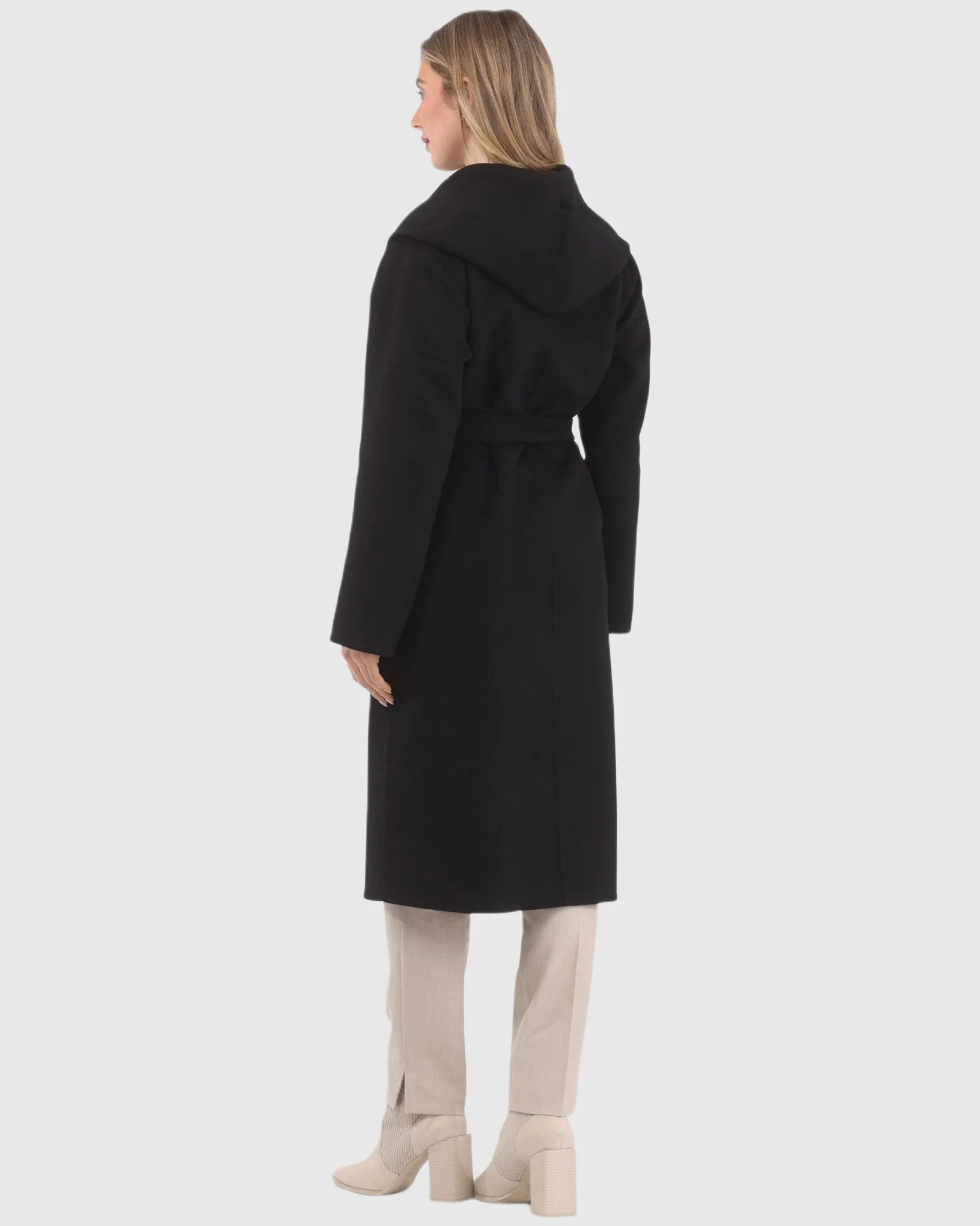 LORO PIANA WOOL BELTED SHORT COAT - Image 8