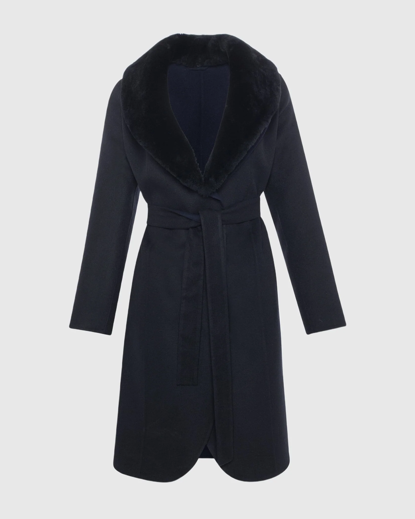 LORO PIANA WOOL STROLLER WITH DETACHABLE SELECT SHEARLING LAMB COLLAR - Image 15