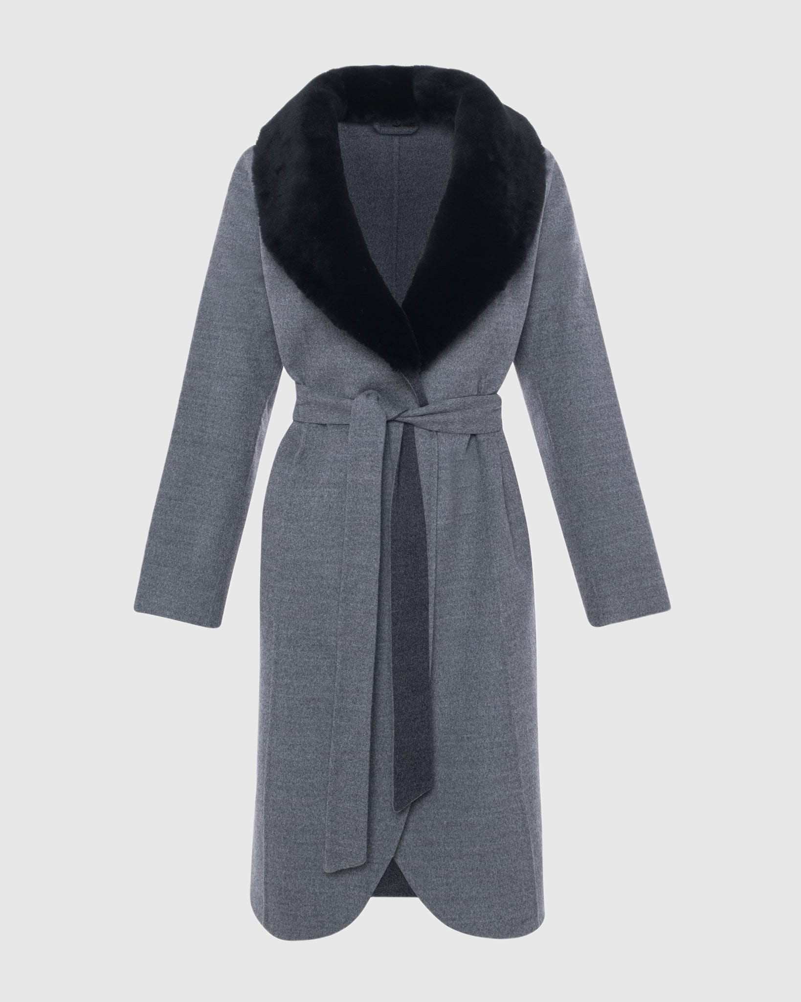 LORO PIANA WOOL STROLLER WITH DETACHABLE SELECT SHEARLING LAMB COLLAR - Image 16