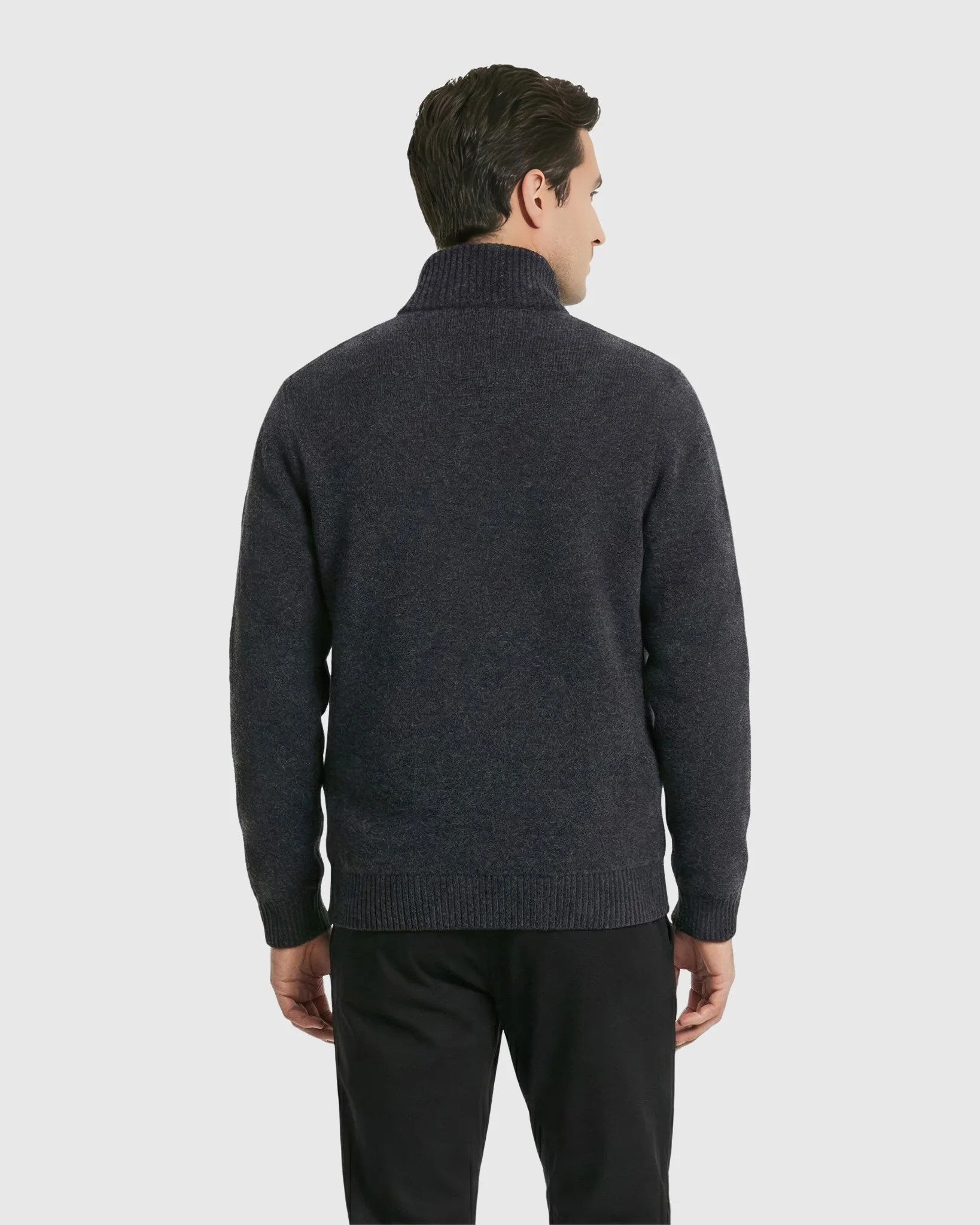 MEN`S KNIT JACKET, QUILTED DOWN-FILLED LINED, DETACHABLE SELECT SHEARLING LAMB COLLAR - Image 17