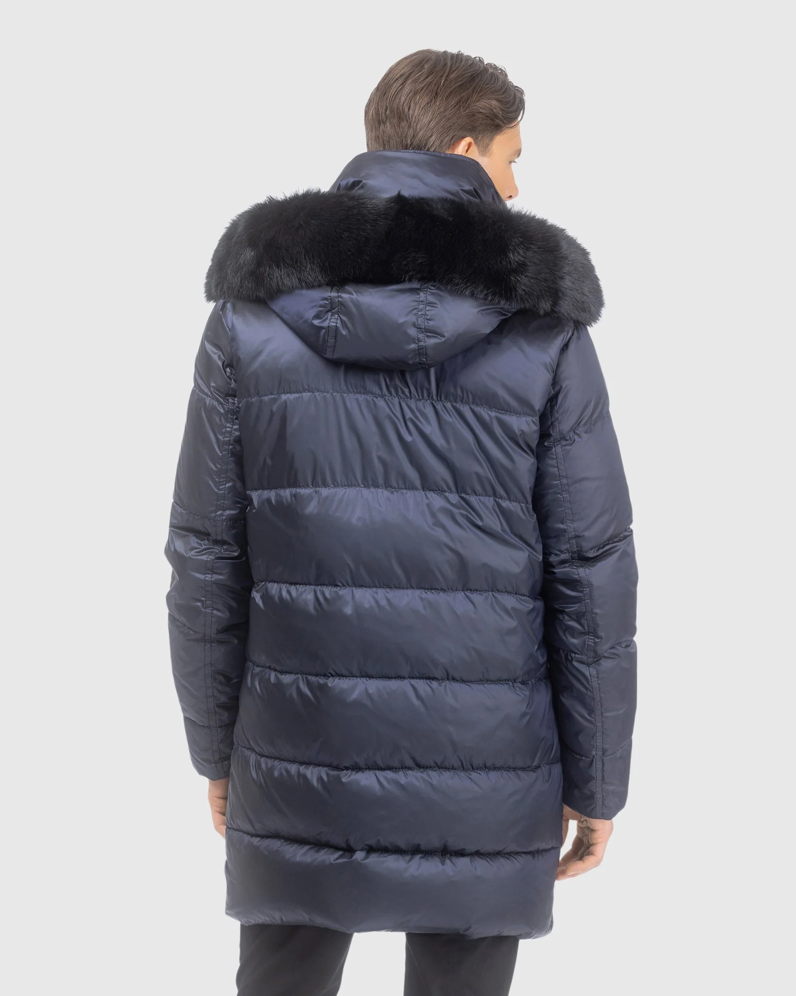 MENS APRES-SKI JACKET WITH DETACHABLE TOSCANA LAMB HOOD TRIM - Image 12