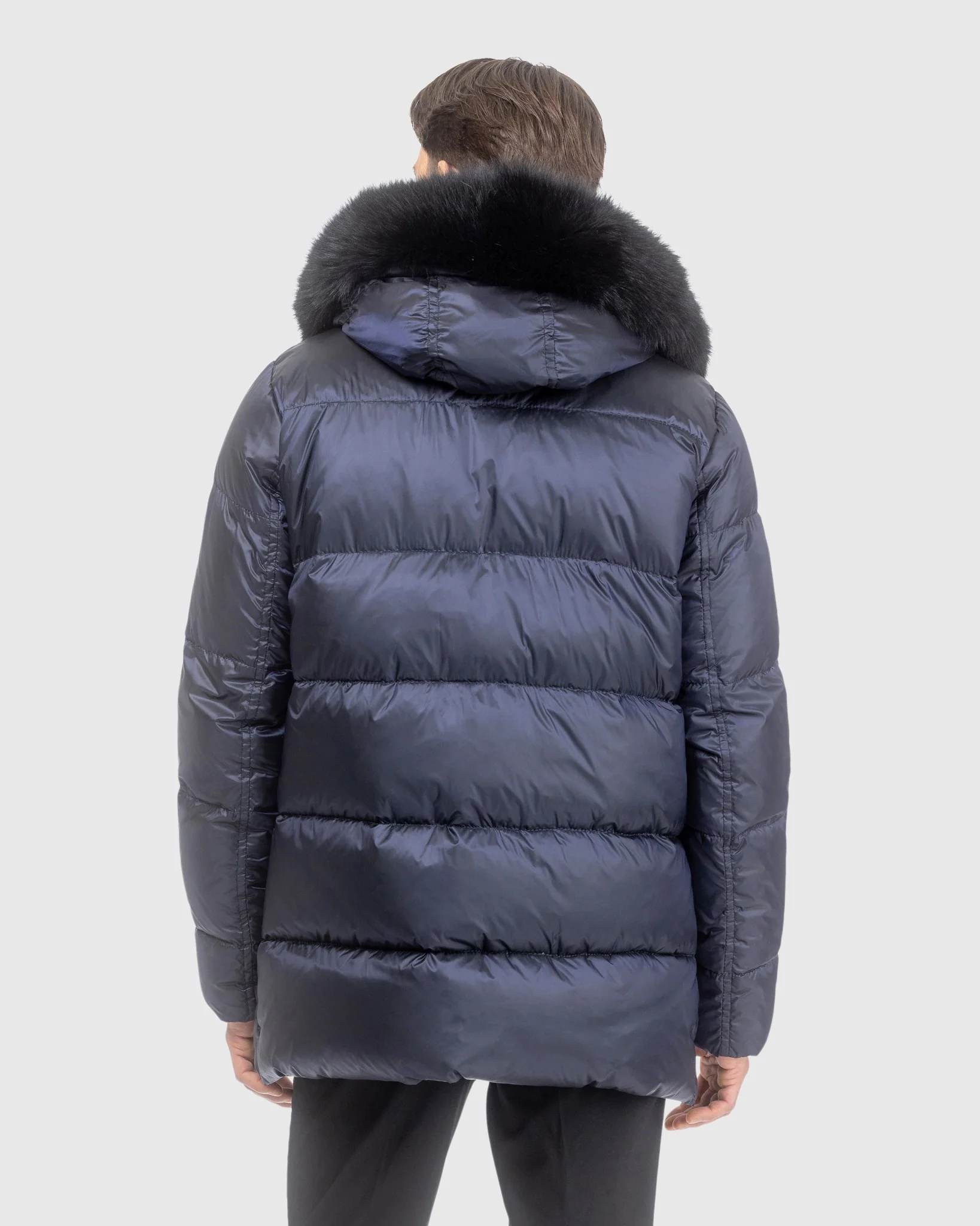 MENS APRES-SKI JACKET WITH DETACHABLE TOSCANA LAMB HOOD TRIM - Image 11